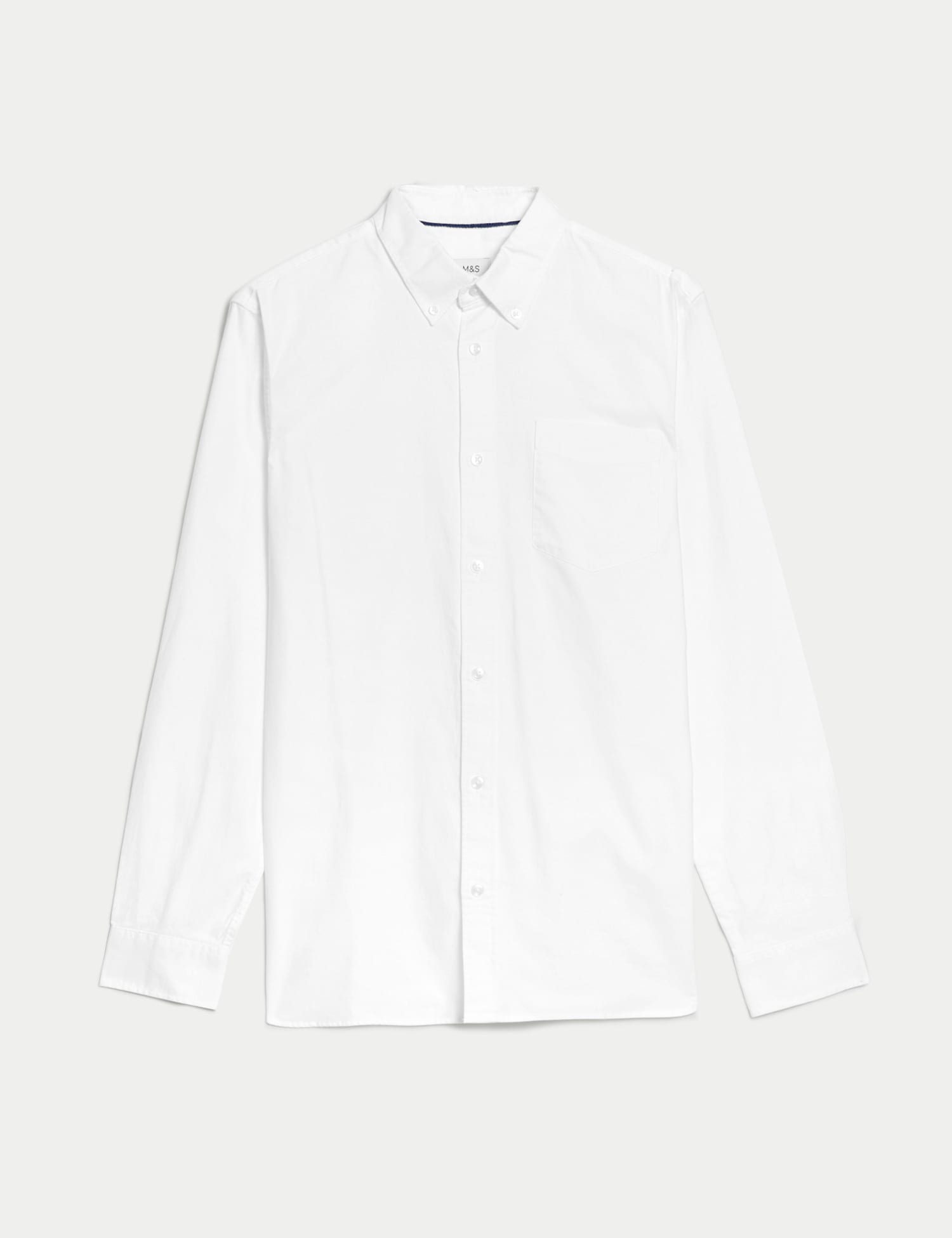 M&S Cotton Rich Oxford Shirt White