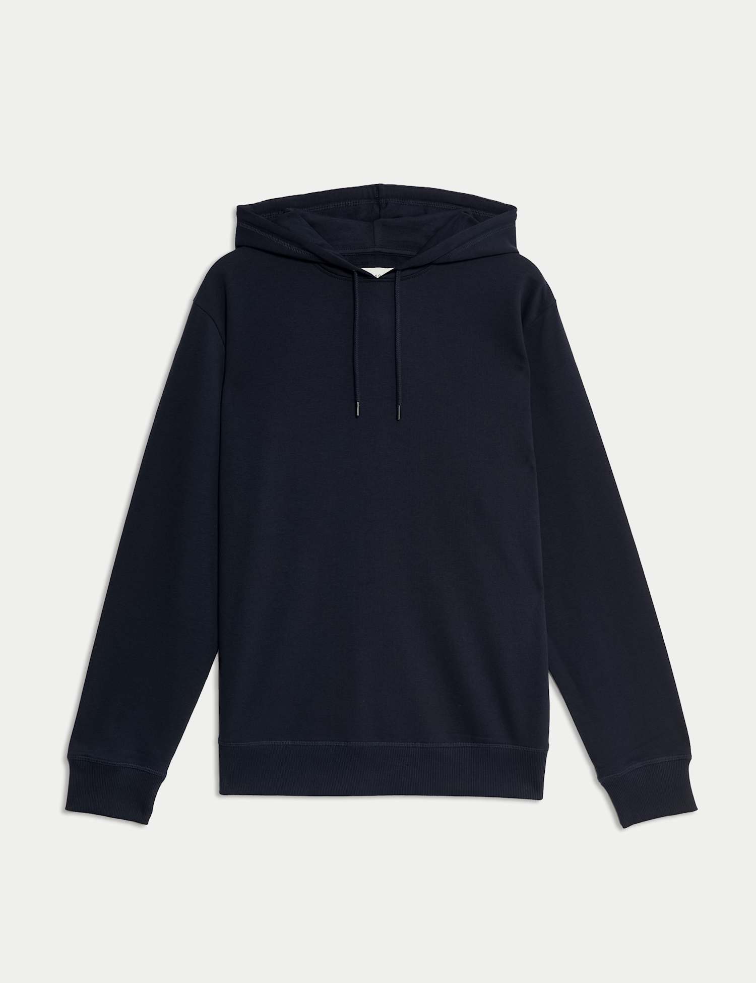 M&S Cotton Rich Lightweight Hoodie Dark Navy