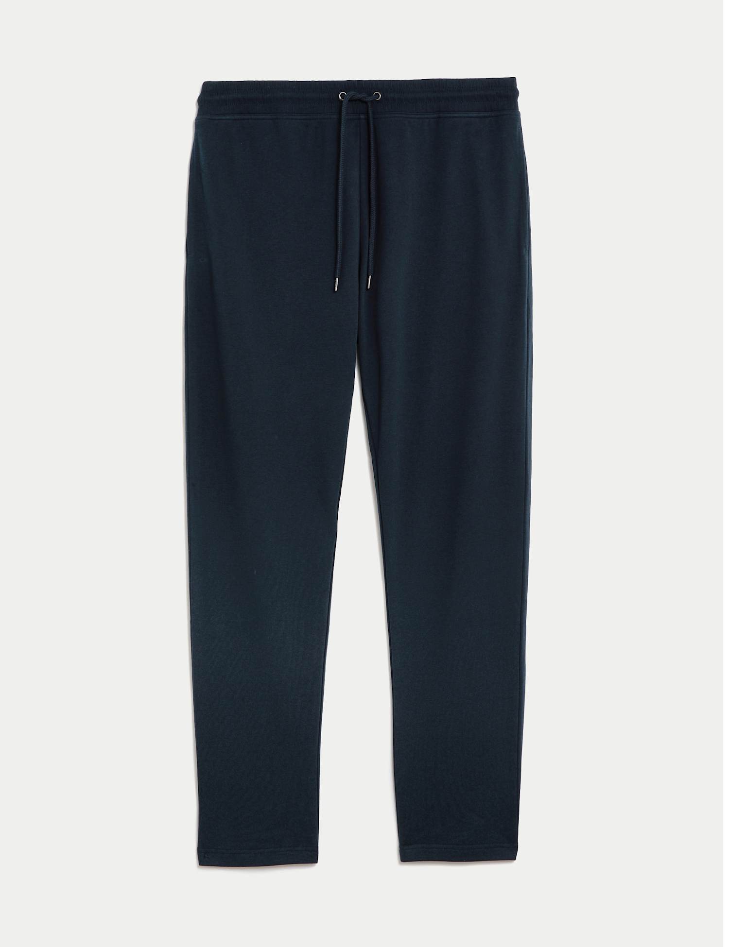 M&S Cotton Rich Straight Leg Joggers Dark Navy