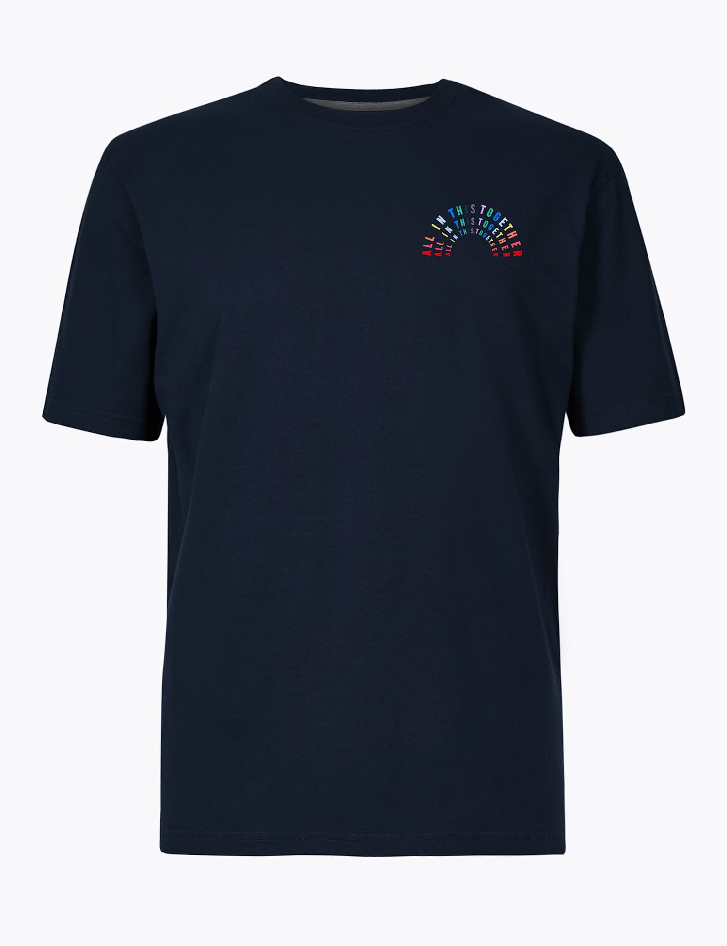 M&S Pure Cotton Men's NHS Charities Together T-Shirt Navy