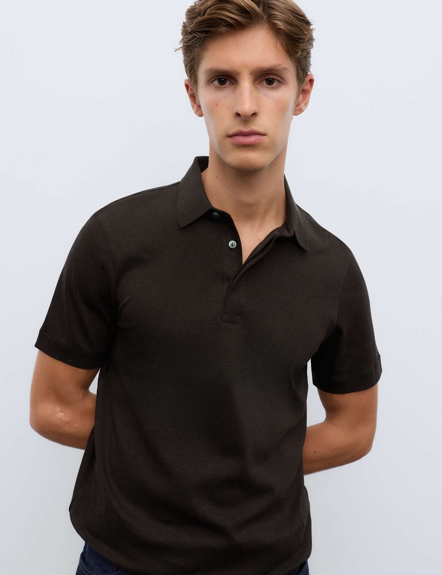 Autograph Pure Supima� Cotton Polo Shirt Chocolate Mix