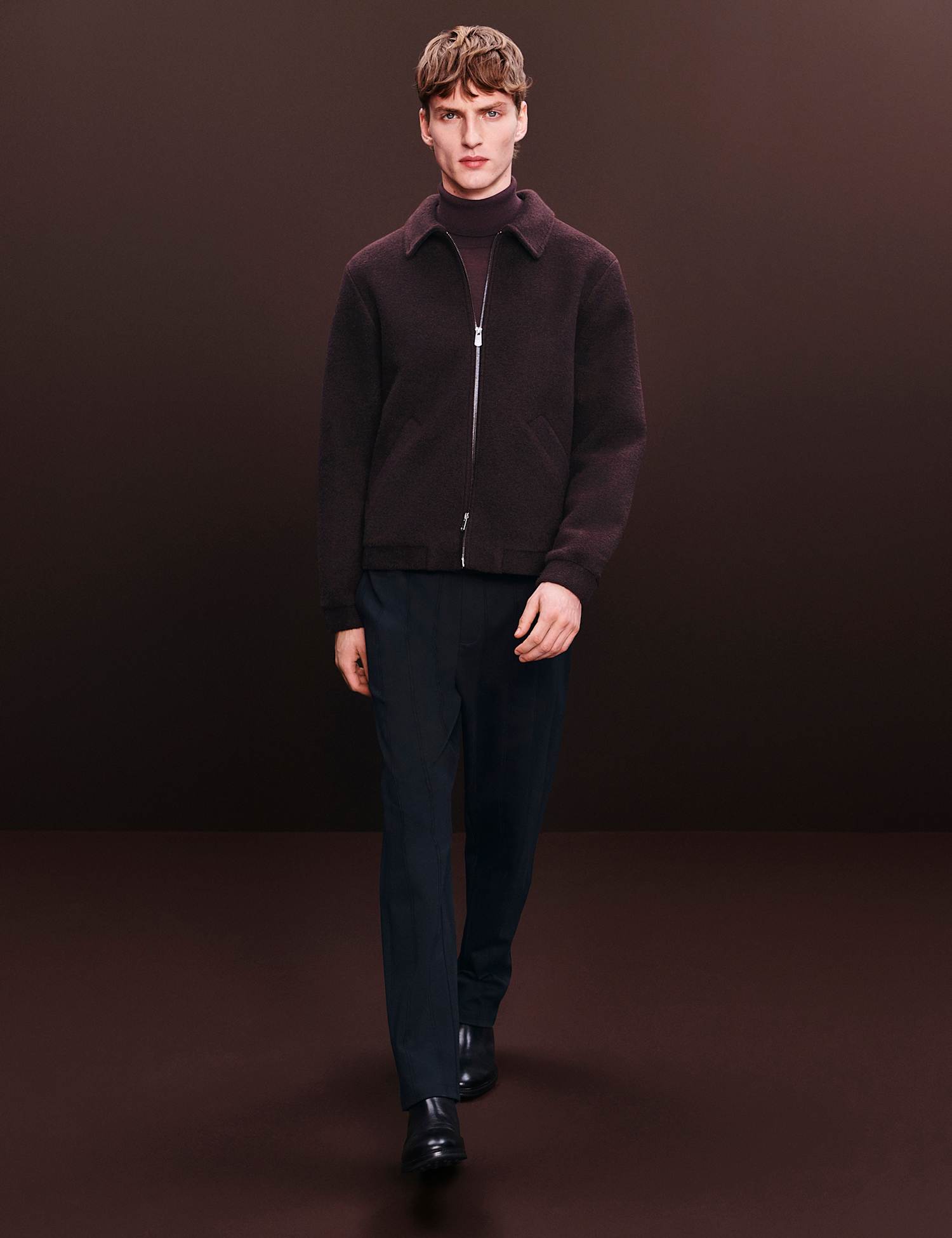 Autograph Drop Needle Pure Cotton Straight Leg Joggers Dark Navy