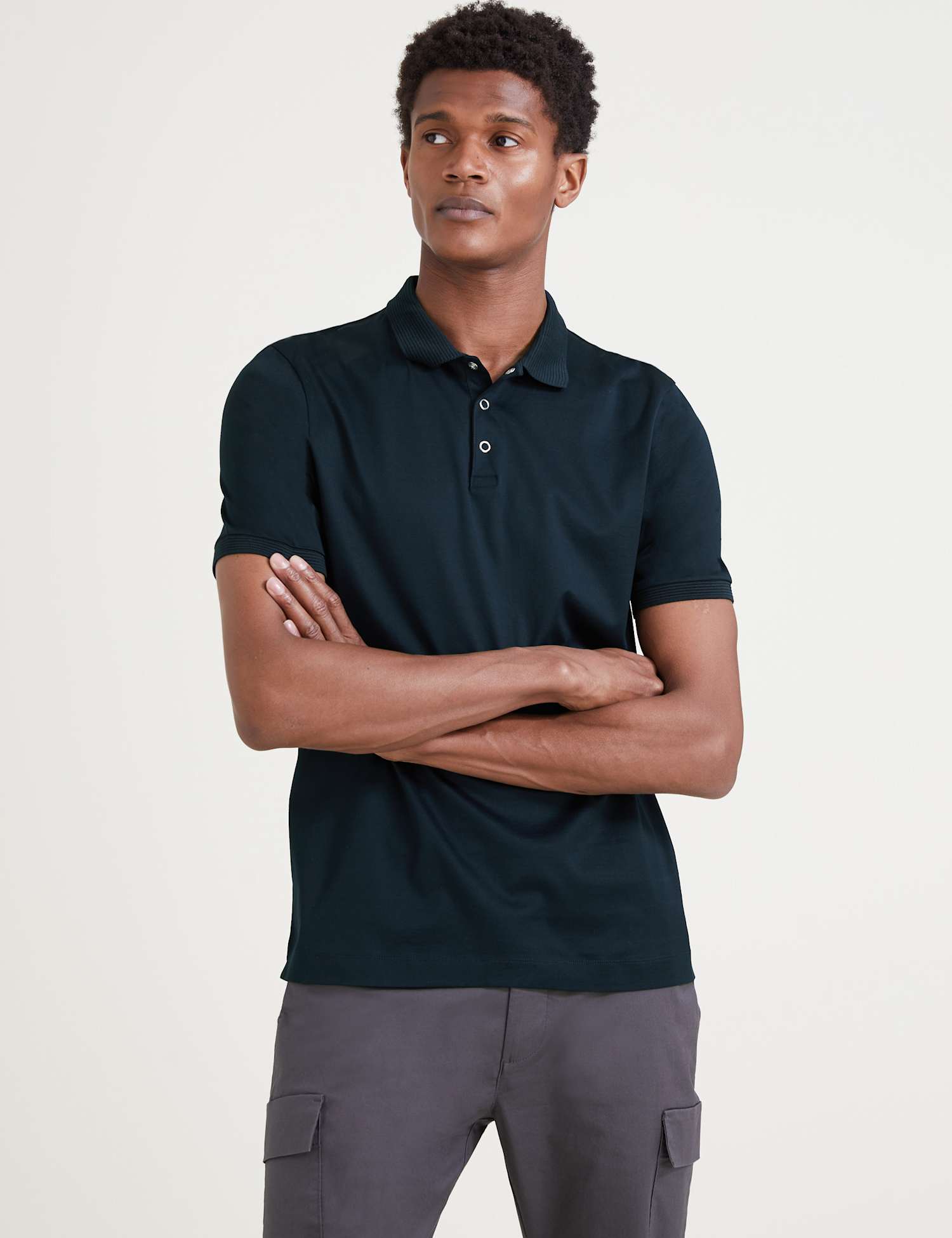 Autograph Premium Cotton Polo Shirt Dark Navy