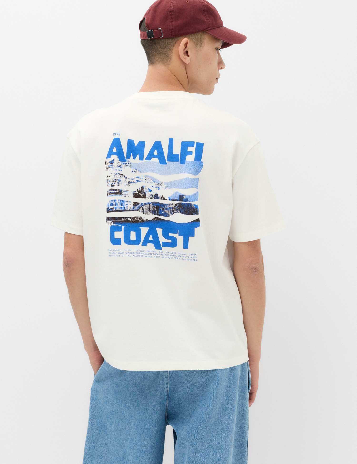 M&S Oversized Pure Cotton Graphic Short Sleeve T-Shirt Ecru