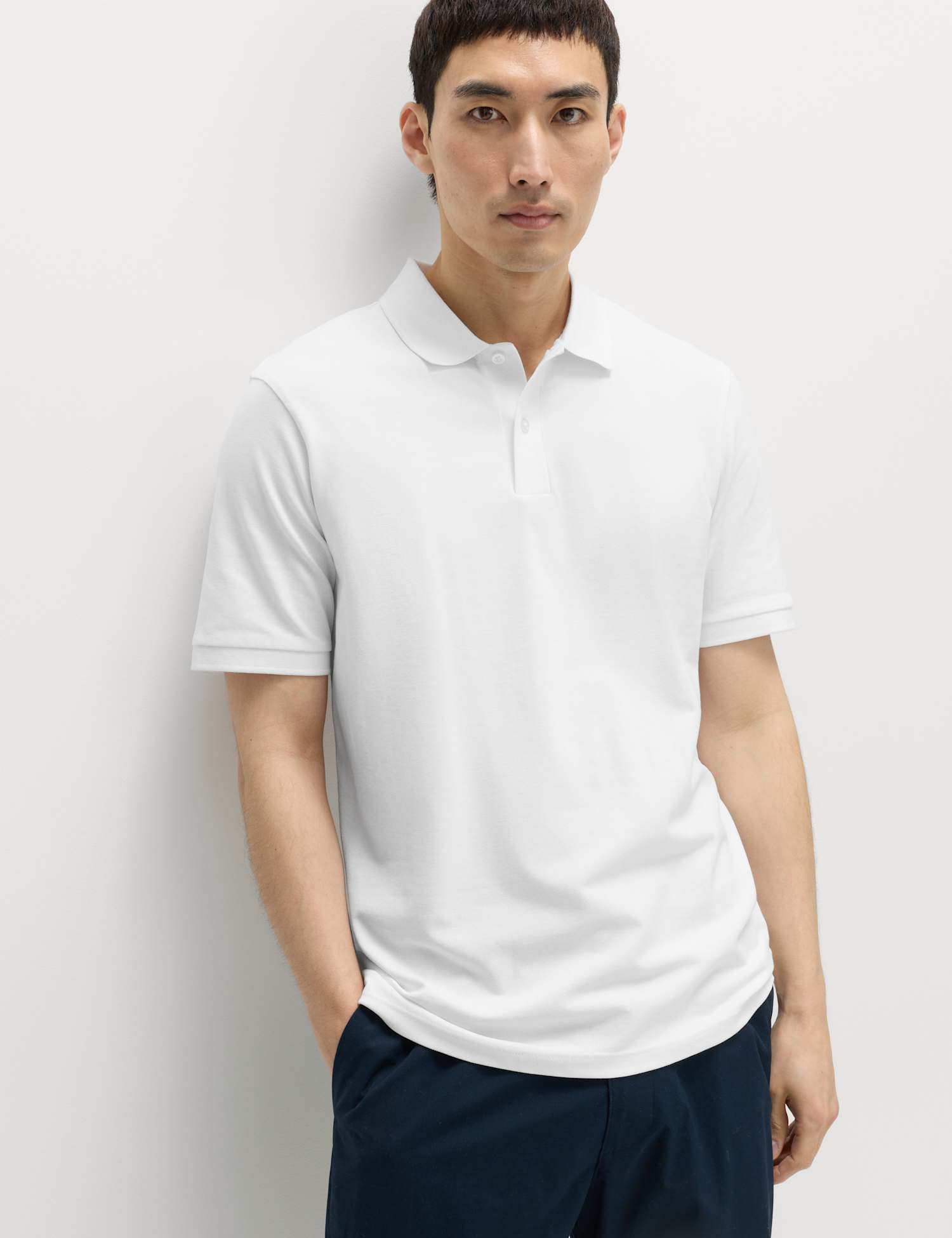 M&S Ultimate Pique Polo Shirt White