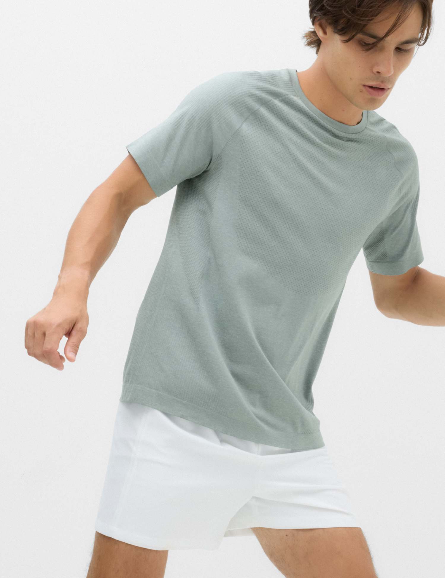 Goodmove Seam Free Sports T-Shirt Dark Sage