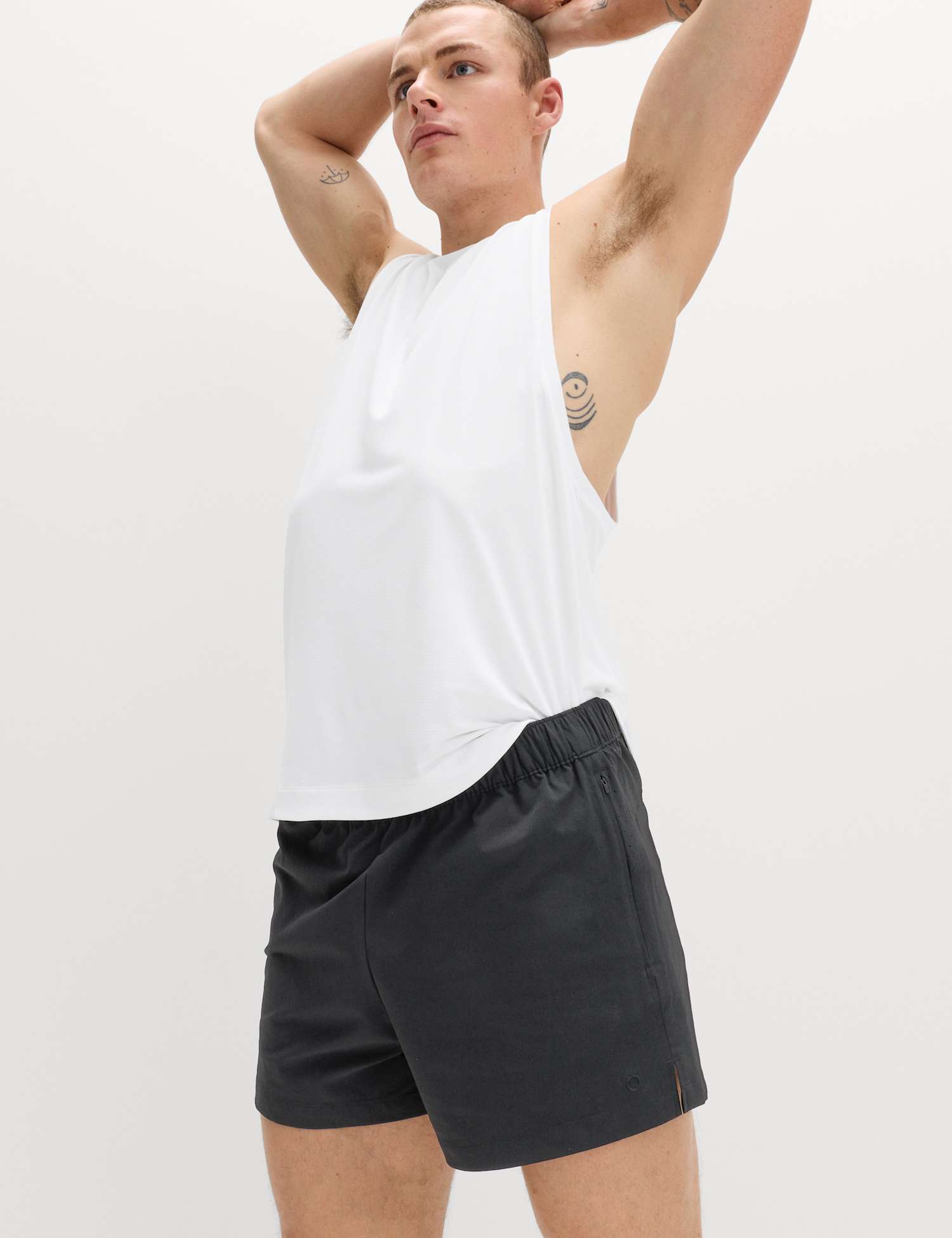 Goodmove Elasticated Waist Stretch 3 Inch Sports Shorts Black