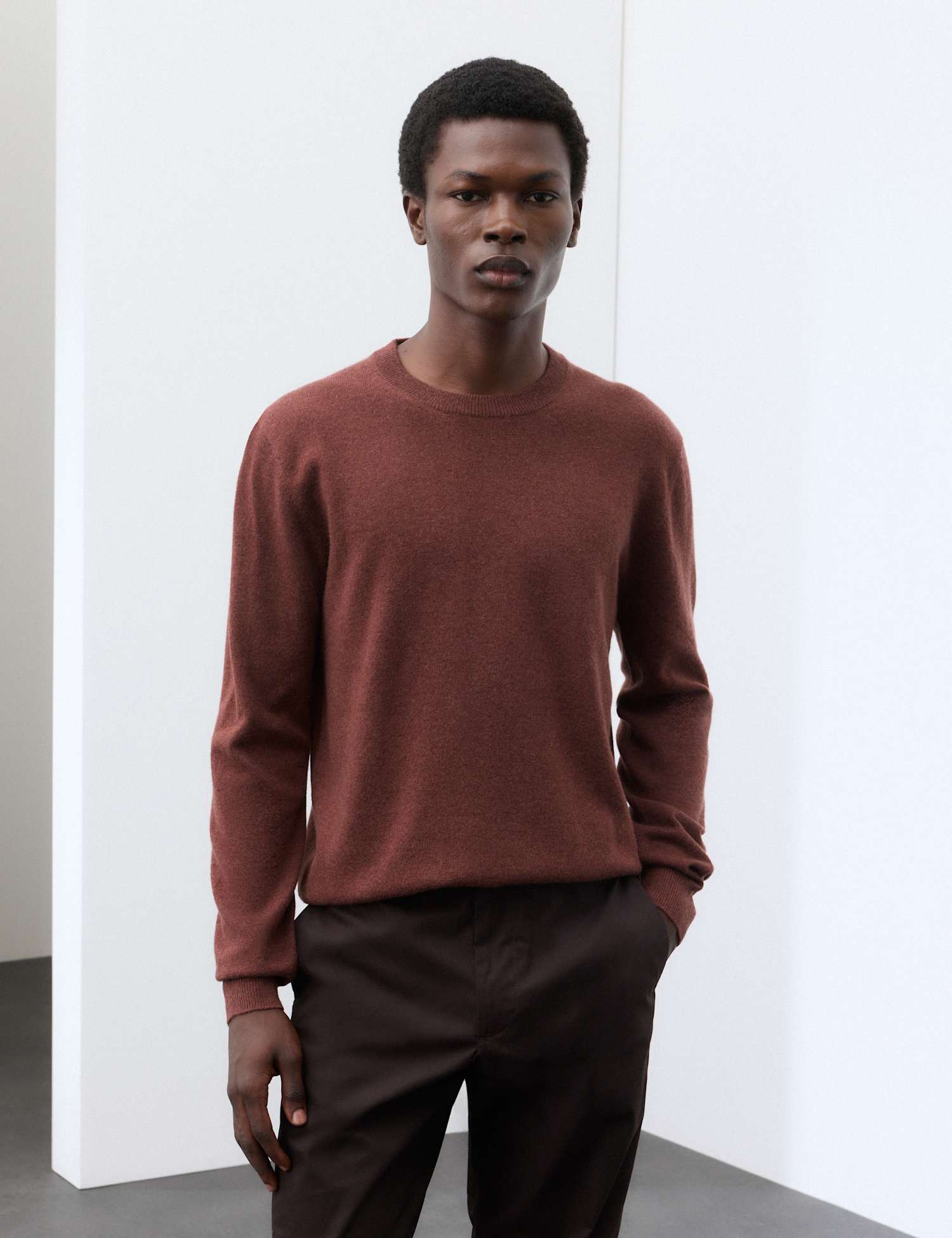 Autograph Pure Cashmere Crew Neck Jumper Chestnut