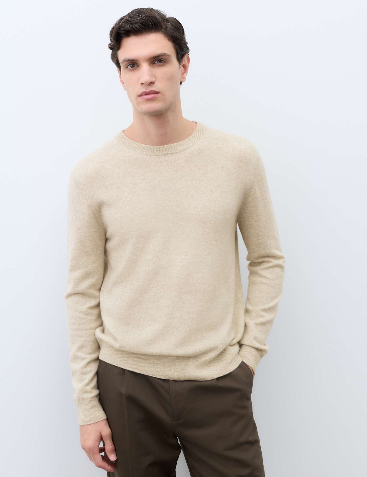 Autograph Pure Cashmere Crew Neck Jumper Light Natural