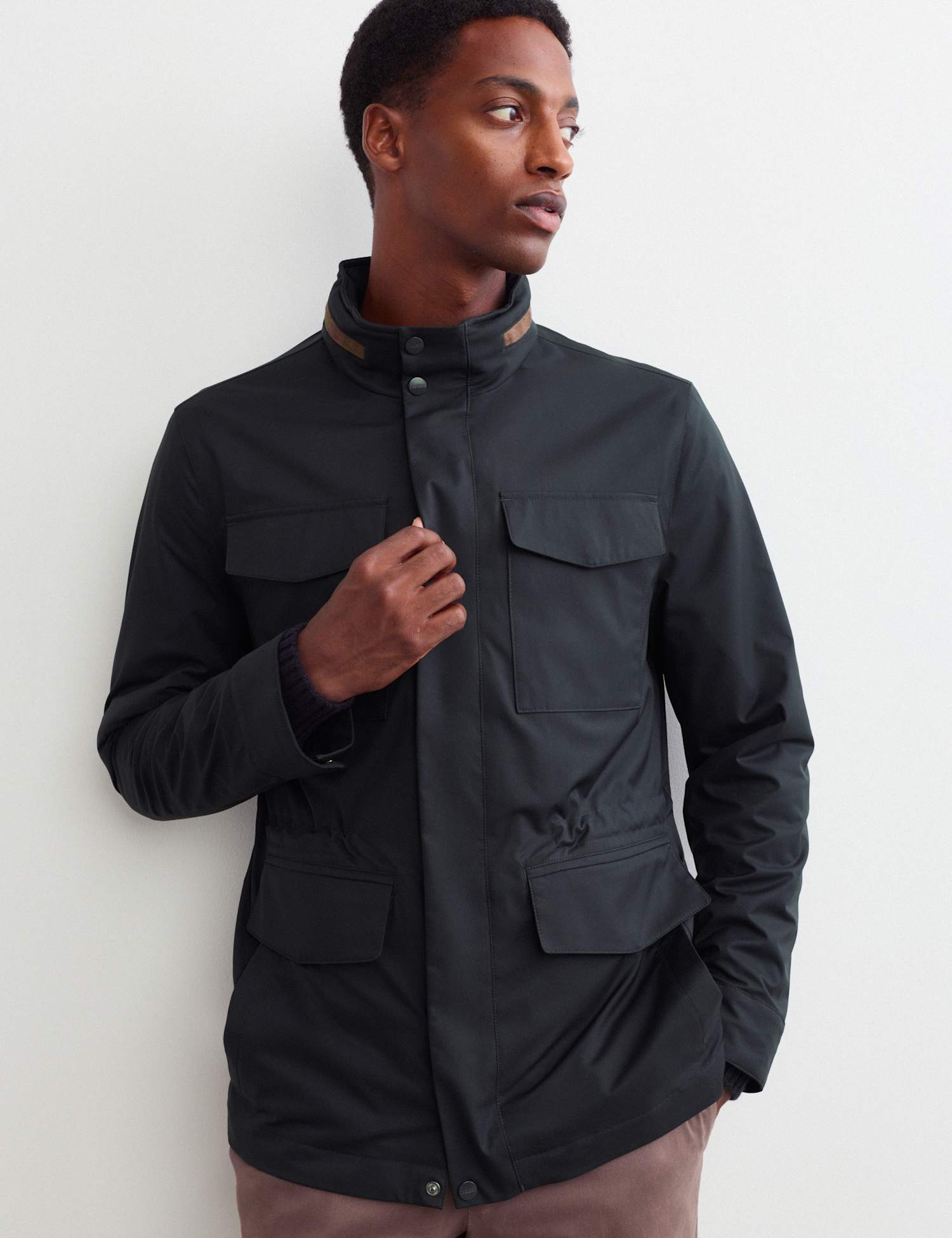 JAEGER Nylon Field Jacket Dark Navy