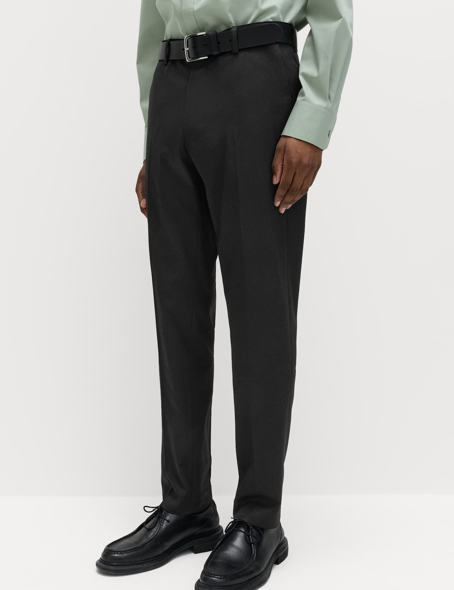 M&S 2 Pack Regular Fit Smart Stretch Trousers Black