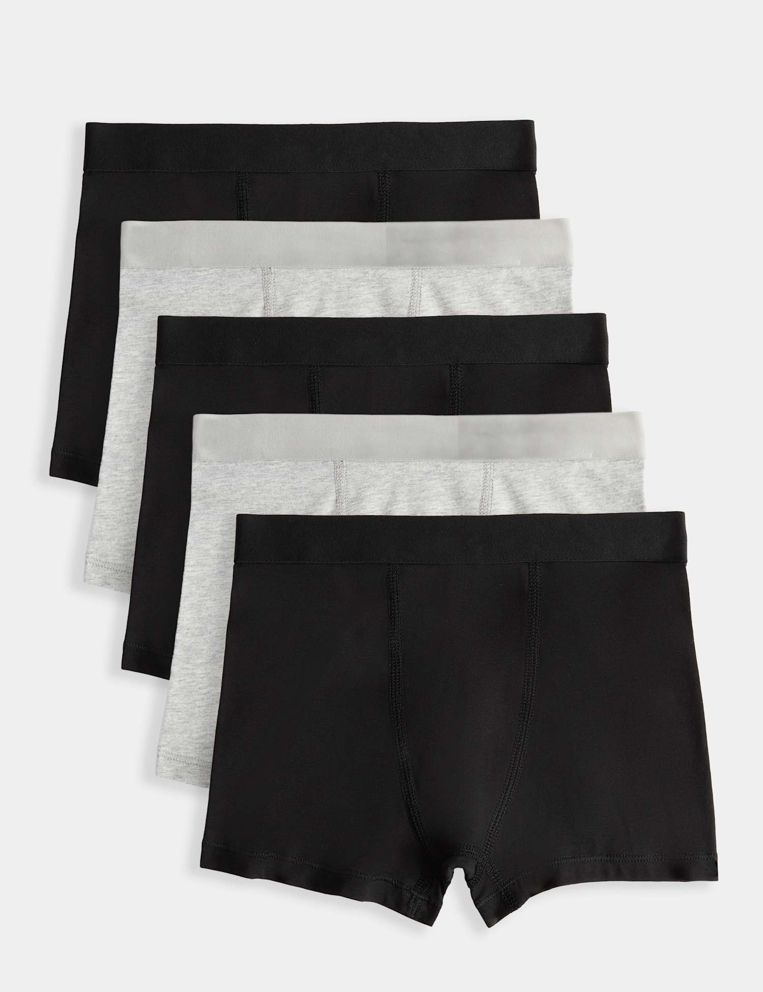 M&S 10 Pack Cotton with Stretch Trunks (5-16 Yrs) Black