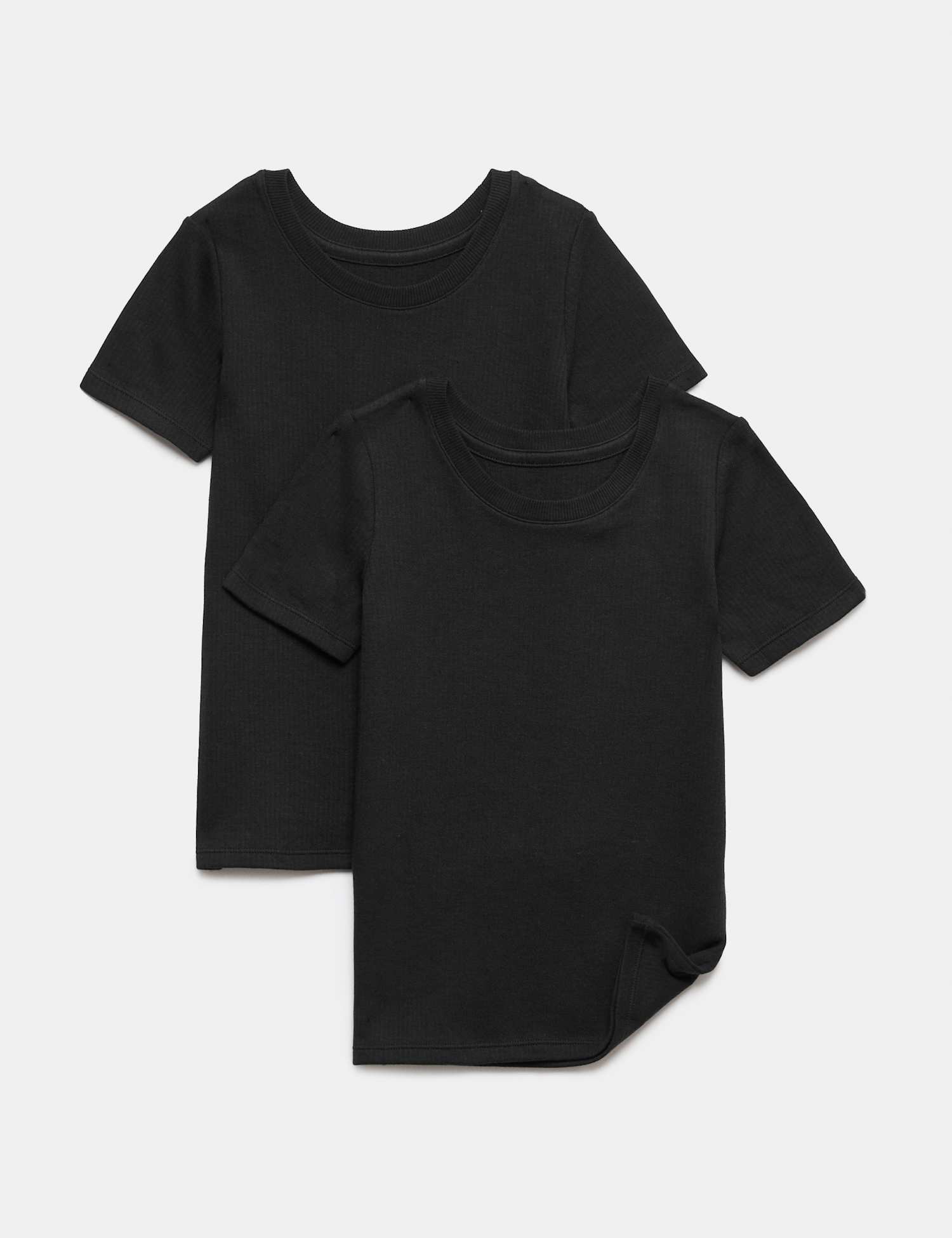 M&S 2 Pack Heatgen� Thermal Tops (2-14 Yrs) Black