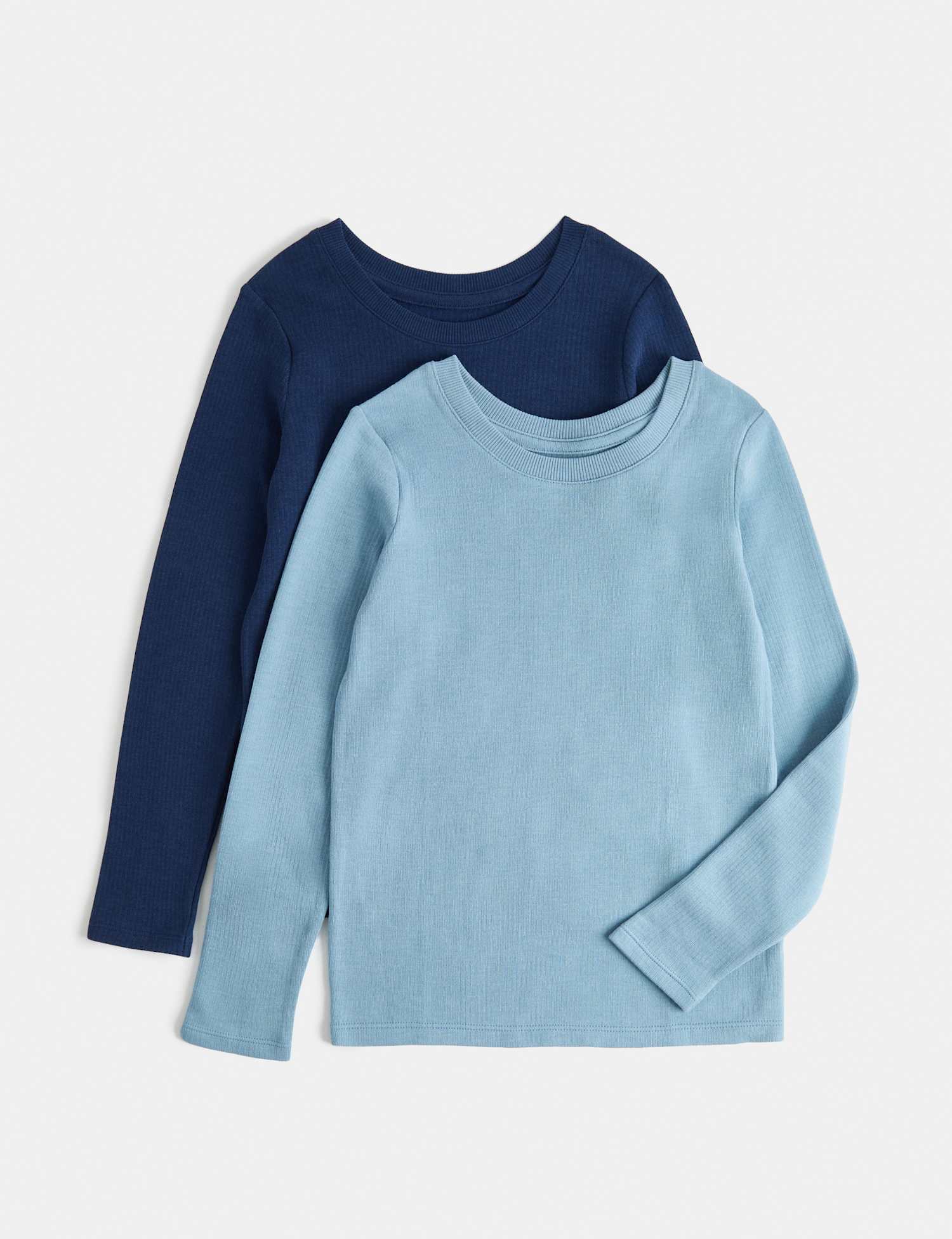 M&S 2 Pack Heatgen� Thermal Tops (2-14 Yrs) Navy Mix