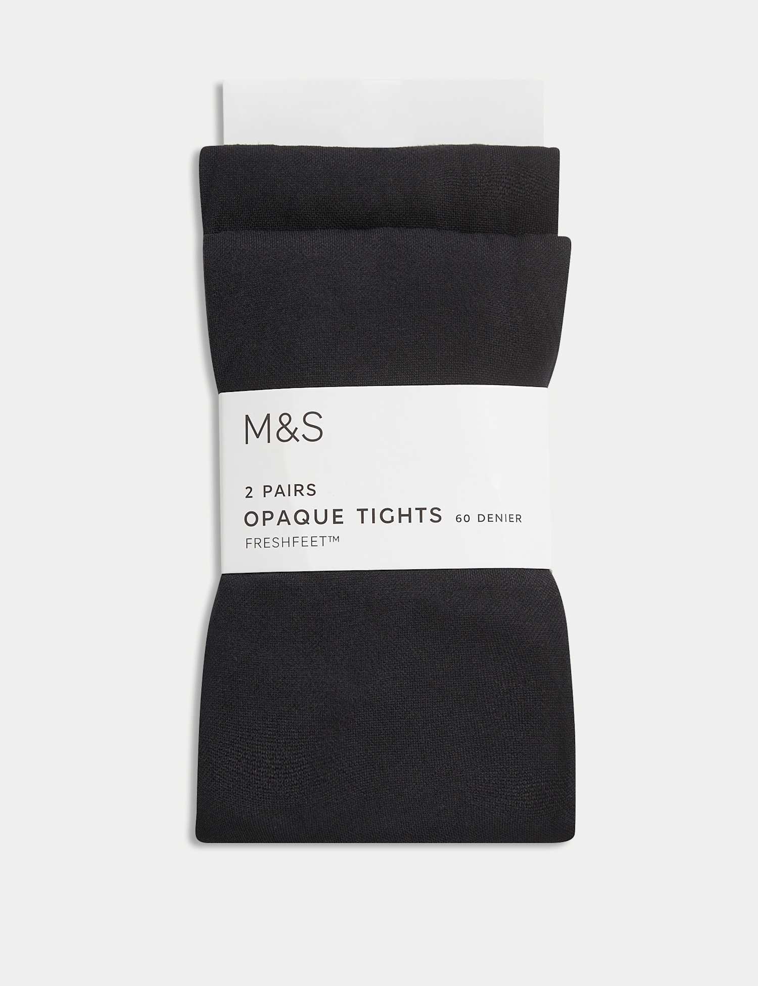 M&S 2 Pack 60 Denier School Tights (3-16 Yrs) Black