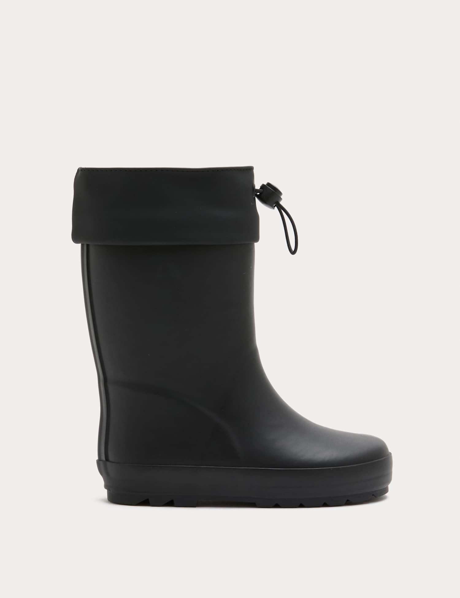 M&S Kids' Plain Cuff Wellies (4 Small - 6 Large) Black