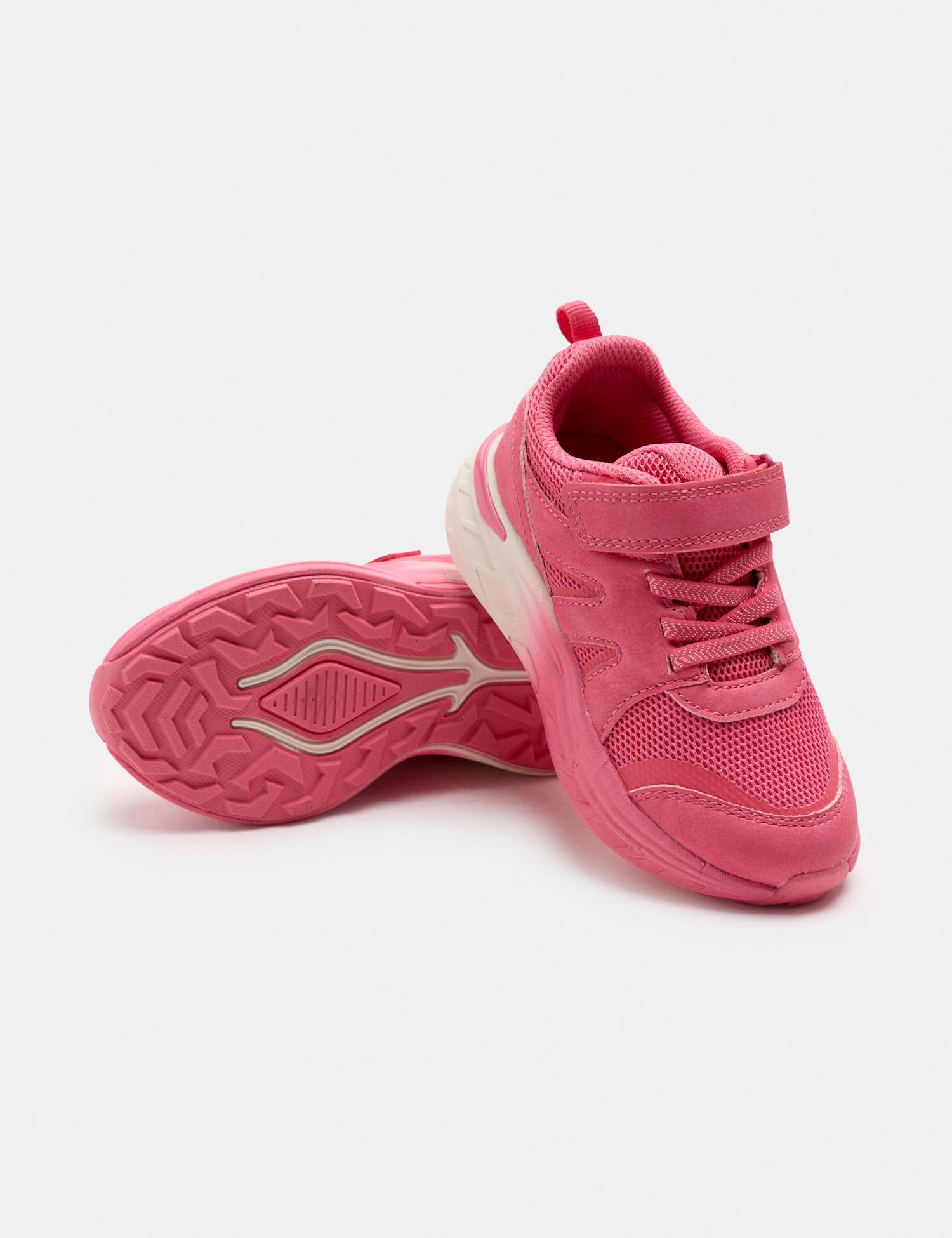 M&S Kids' Freshfeet� Riptape Trainers (4 Small - 2 Large) Pink Mix
