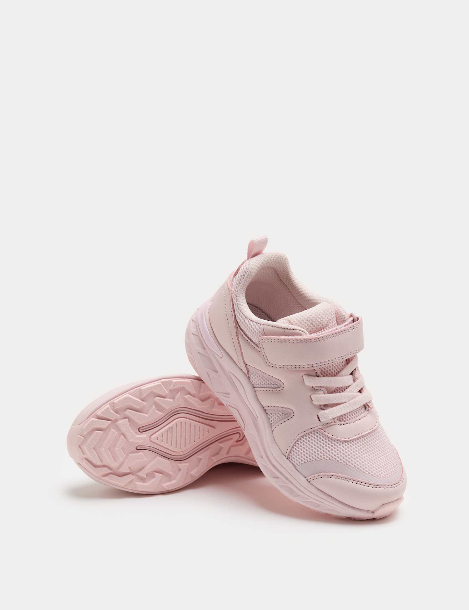 M&S Kids' Freshfeet� Riptape Trainers (4 Small - 2 Large) Rose