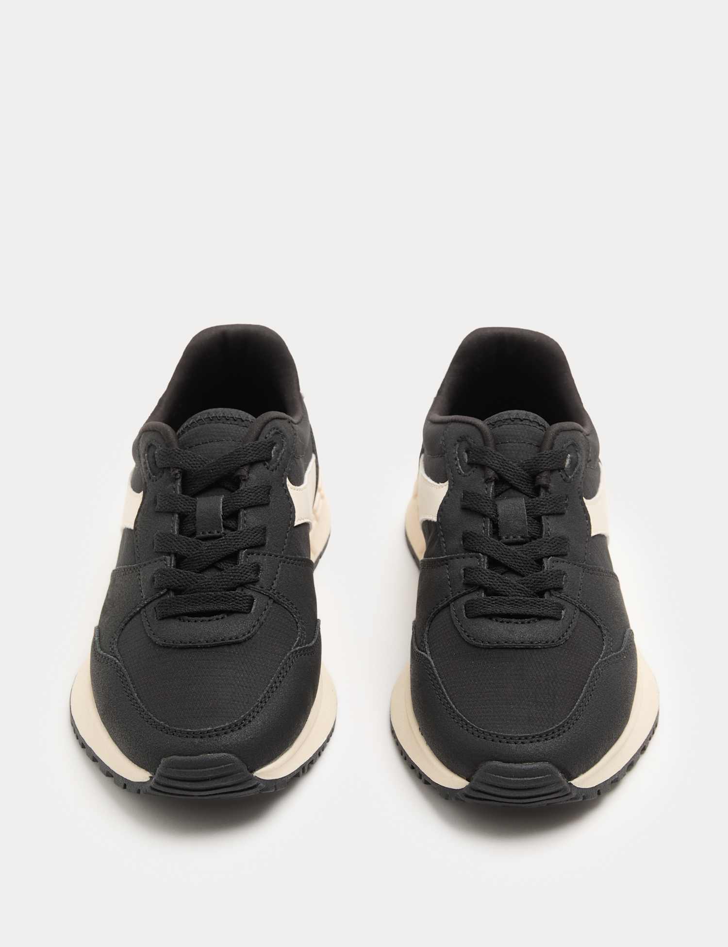 M&S Kids Ultra Lace Up Trainers (4 Small-7 Large) Black