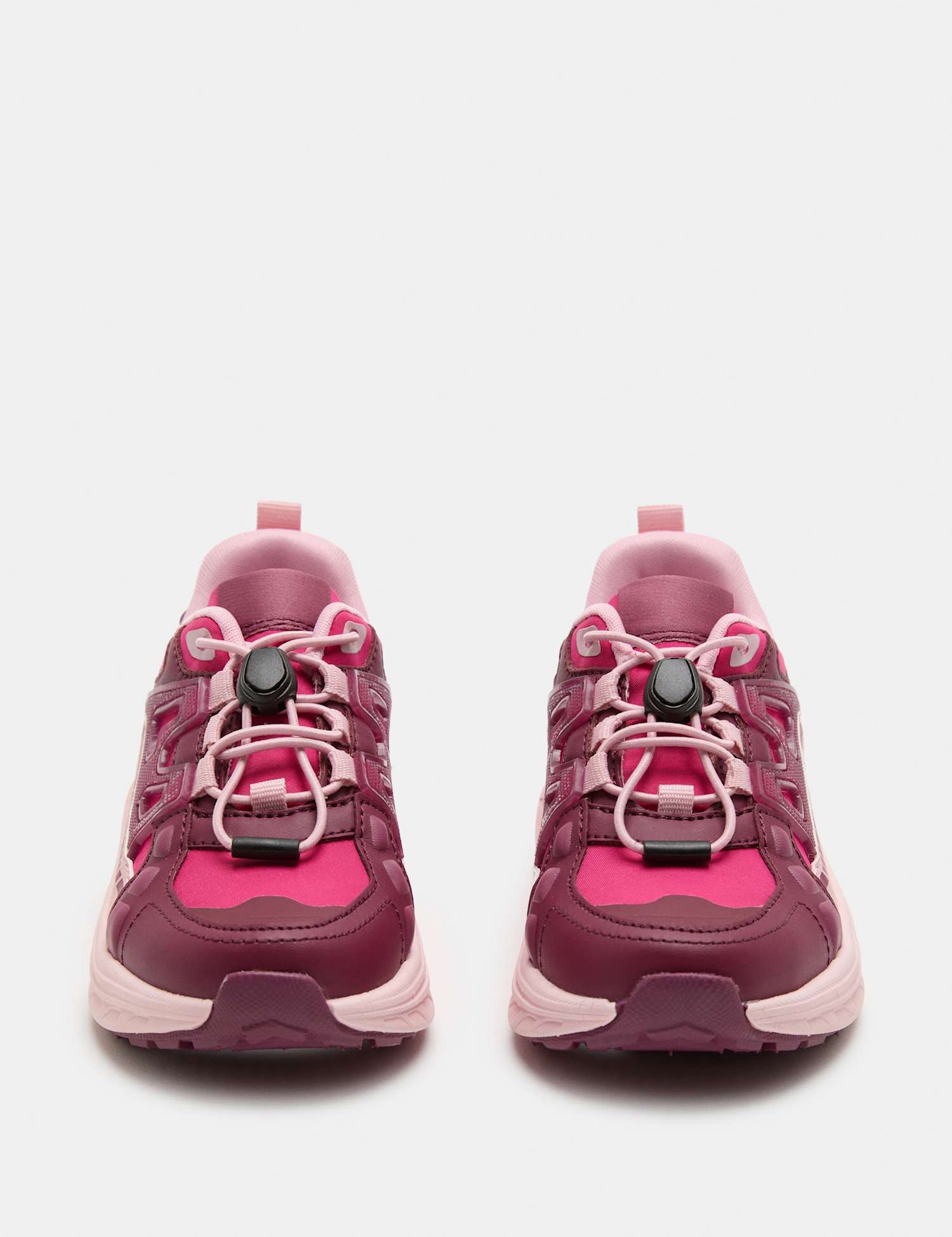M&S Kids' Freshfeet� Toggle Trainers (4 Small - 2 Large) Pink Mix