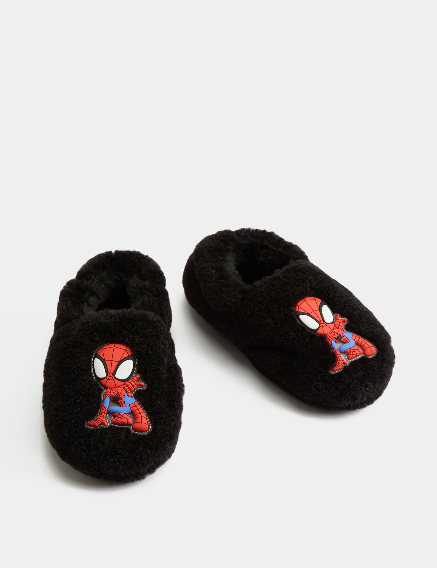 M&S Kids' Spider-Man� Slip-on Slippers (4 Small - 2 Large) Black