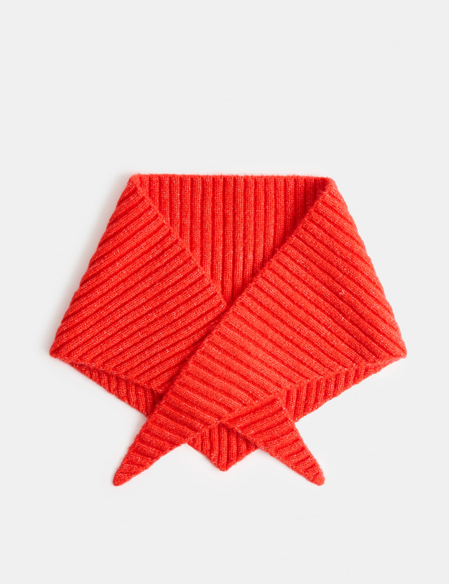 M&S Kids Triangle Ribbed Knit Scarf Orange