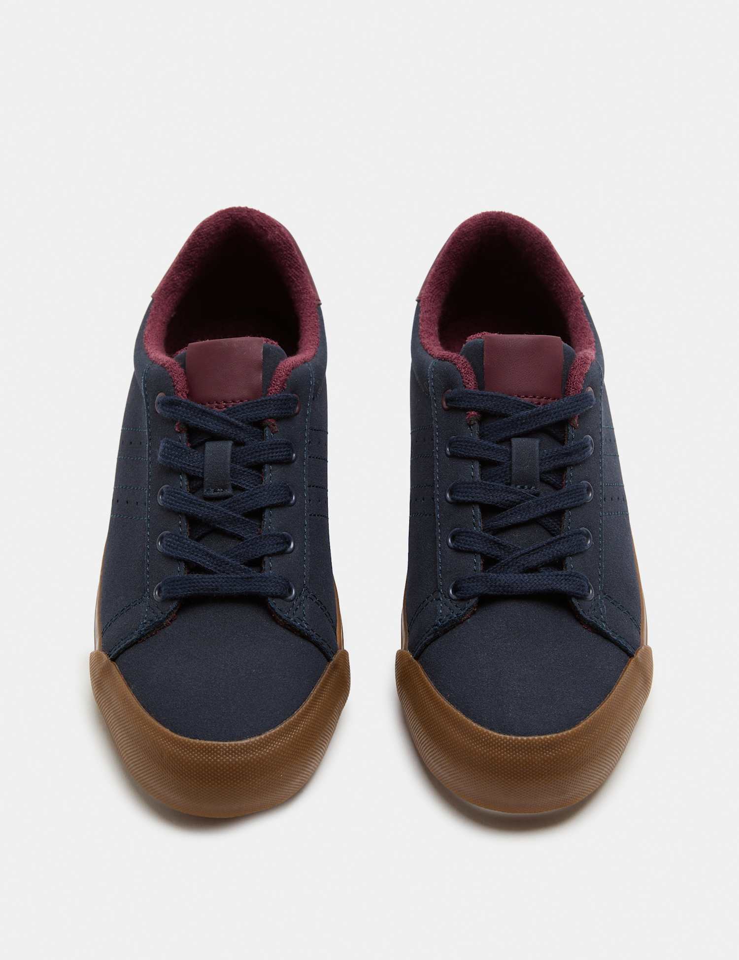 M&S Kids' Lace Up Trainers (4 Small-7 Large) Navy Mix