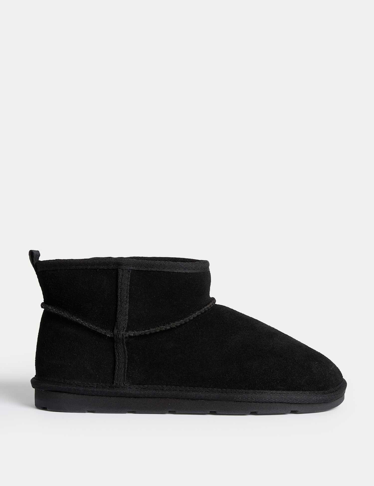 M&S Kids' Suede Ankle Boots (4 Small - 6 Large) Black