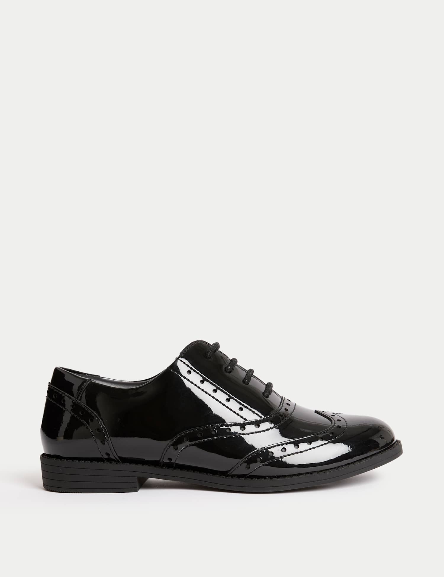 M&S Kids' Leather School Shoes (13 Small - 7 Large) Black