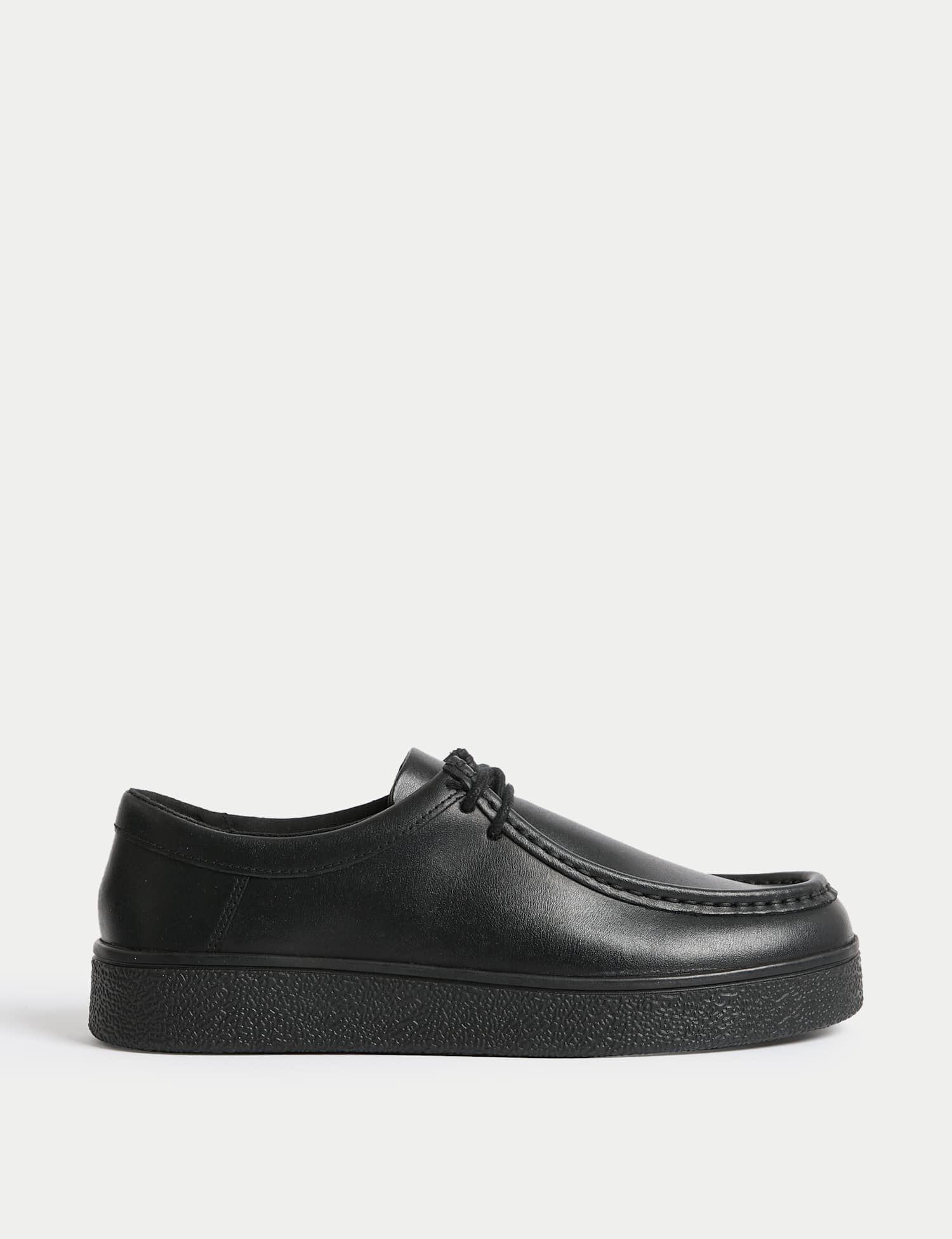 M&S Kids' Leather School Shoes (13 Small - 9 Large) Black
