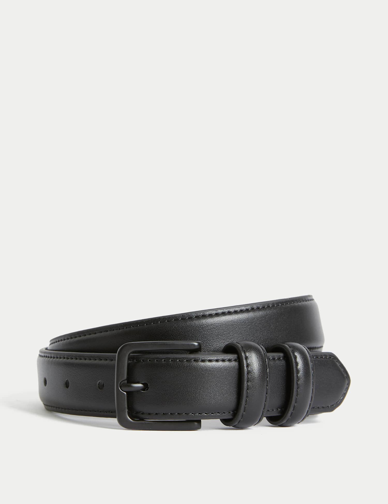 M&S Kids' Faux Leather Belt (3-13 Yrs) Black