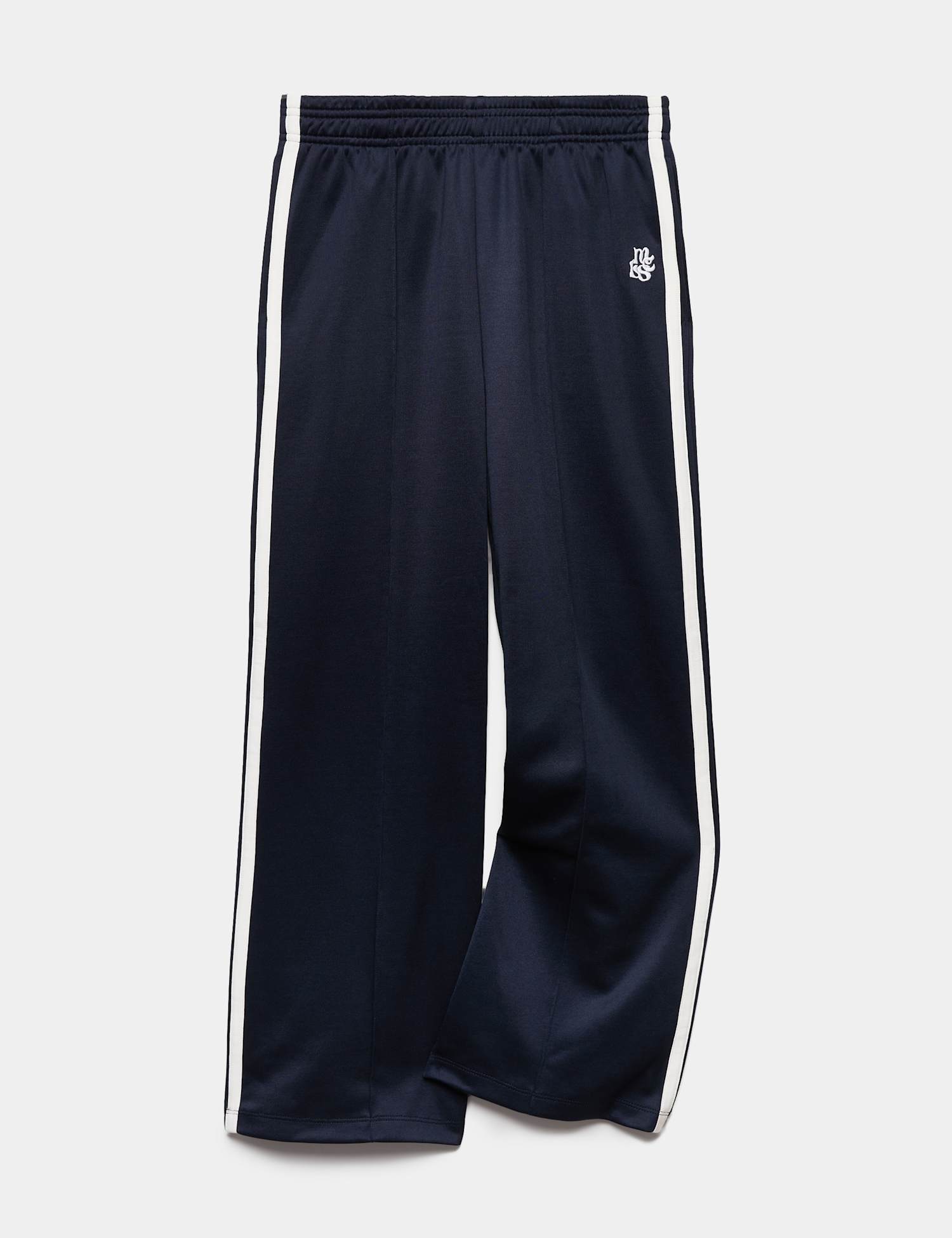M&S Embroidered Wide Leg Joggers (6-16 Yrs) Navy