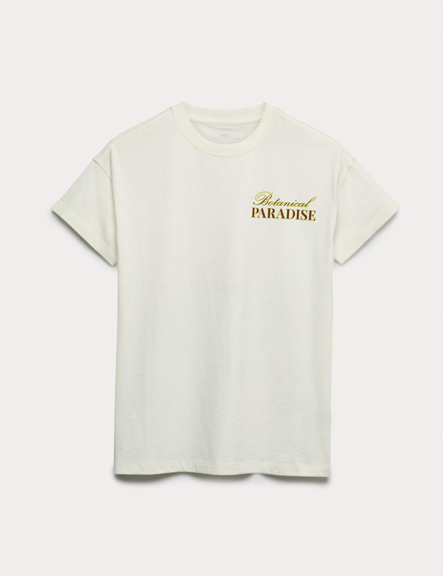 M&S Pure Cotton Graphic T-Shirt (6-16 Yrs) Ecru