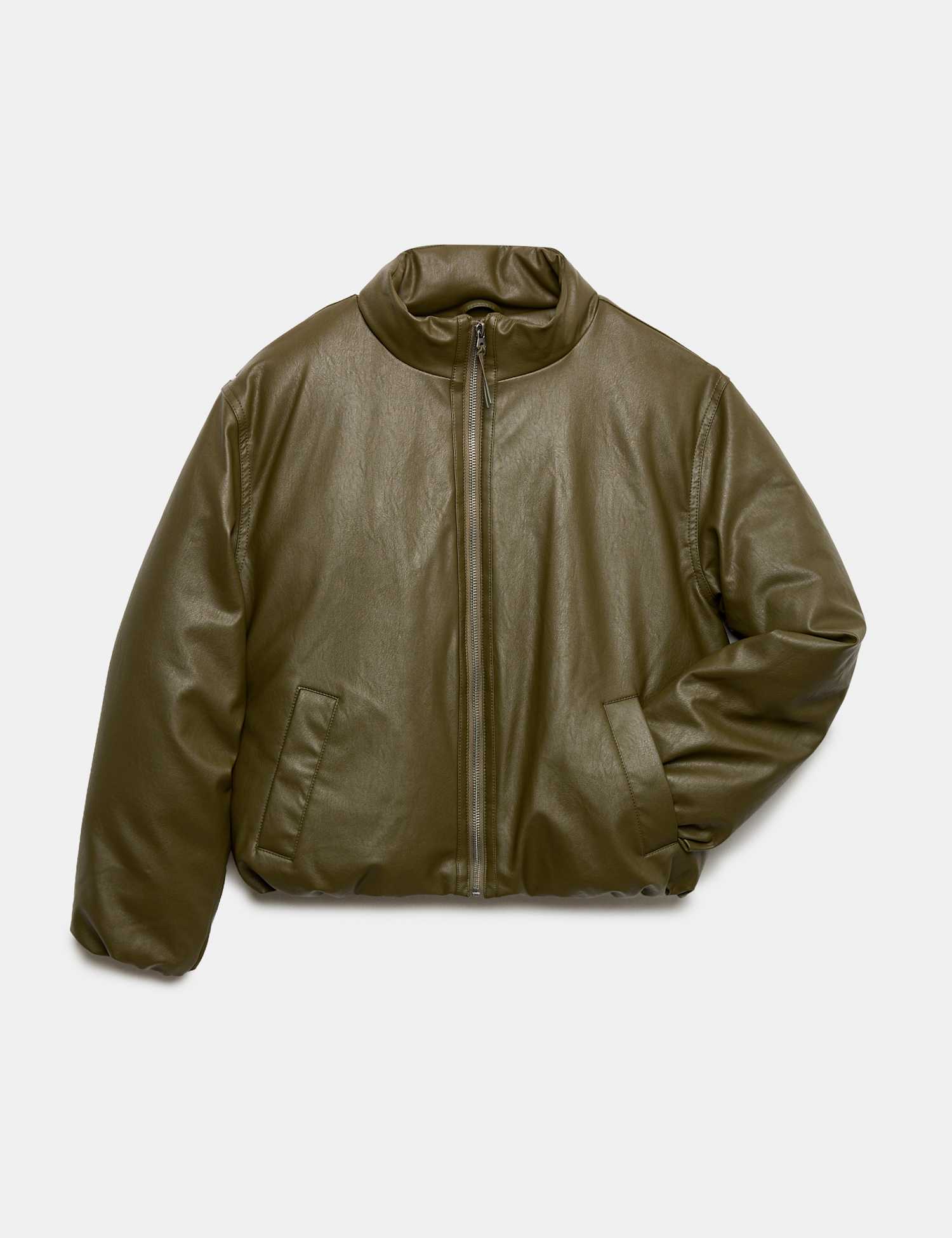 M&S PU Puffer Jacket (6-16 Yrs) Khaki