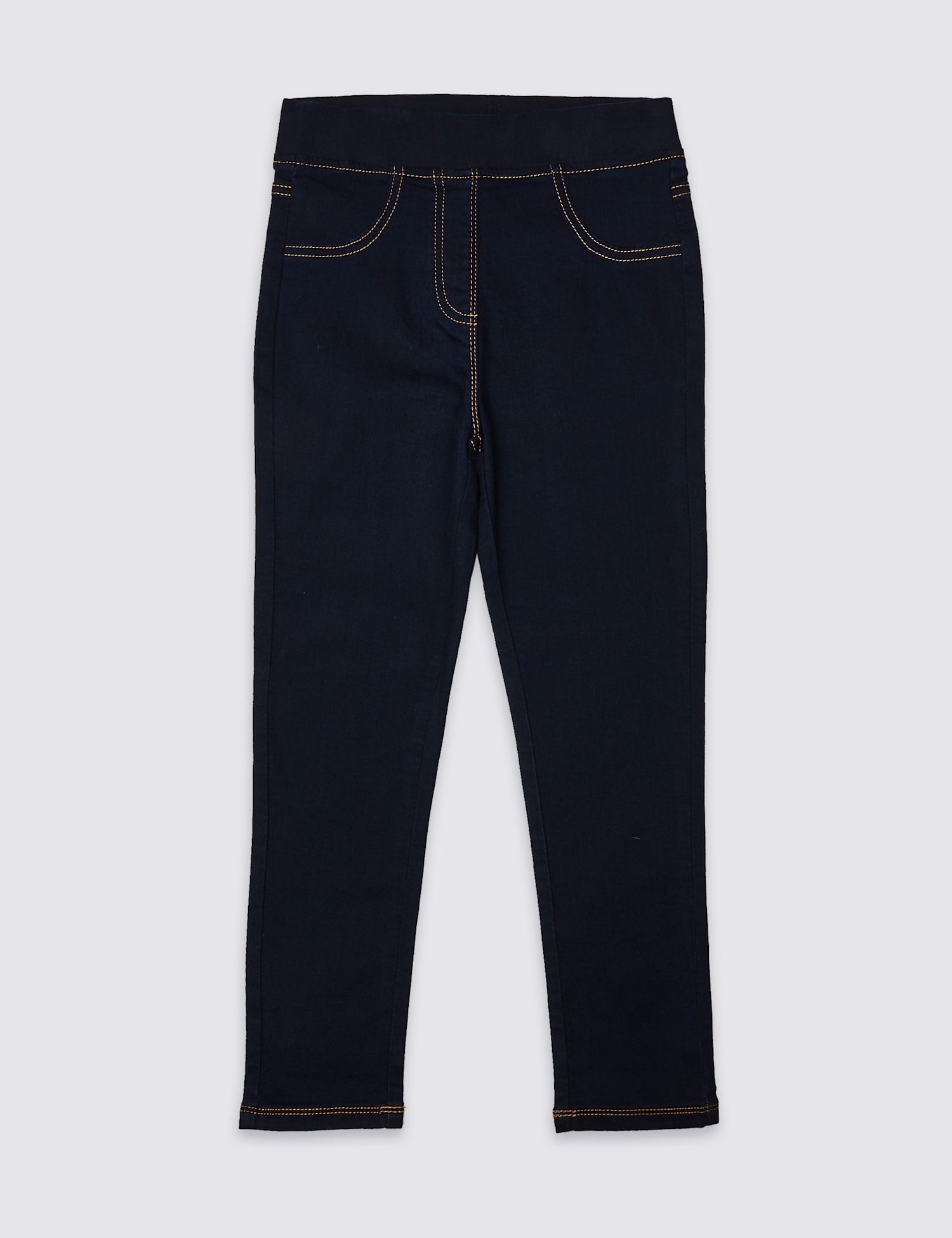 M&S Adaptive Cotton Rich Jeggings (3-16 Yrs) Navy