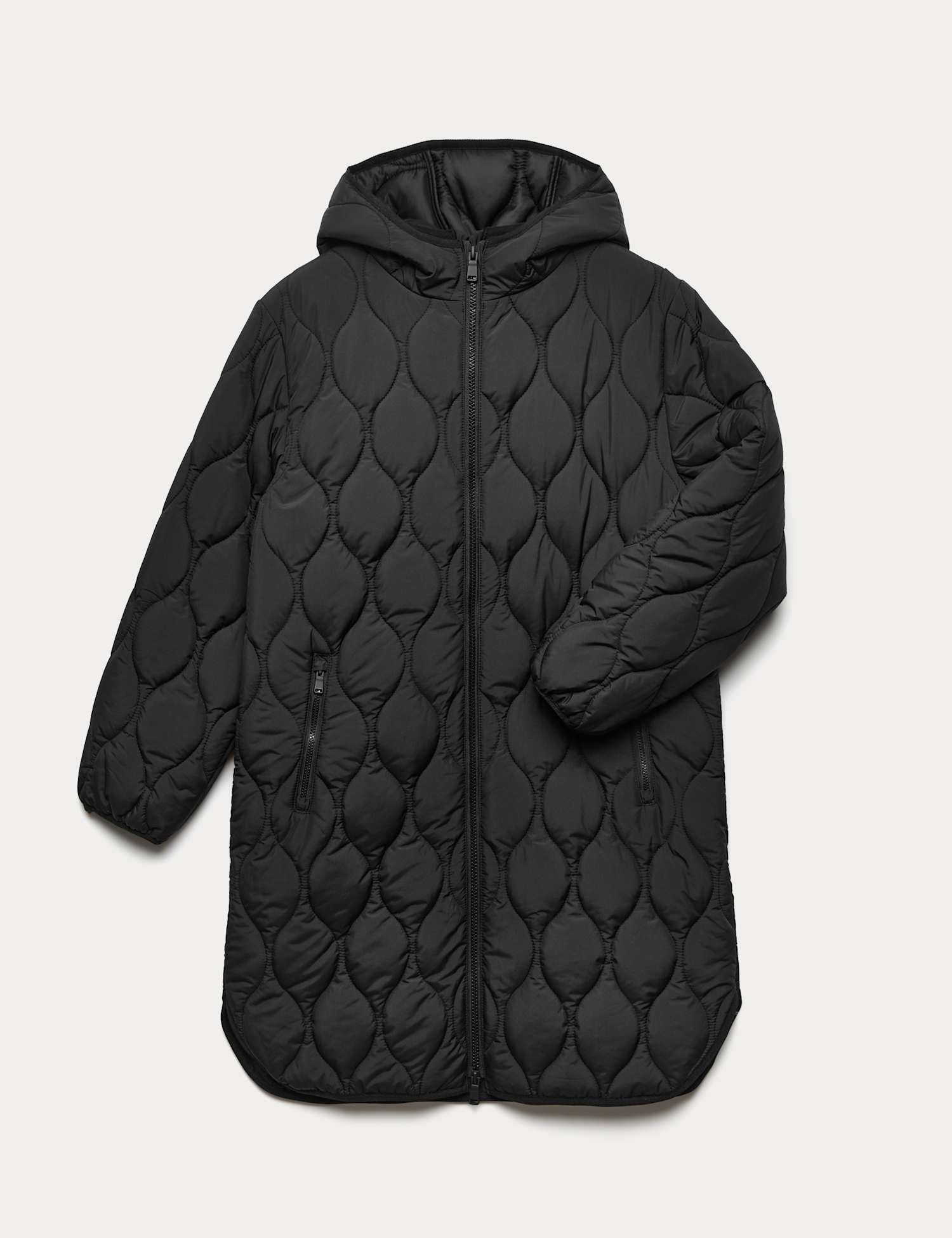 M&S Lightweight Long Line Jacket (6-16 Yrs) Black