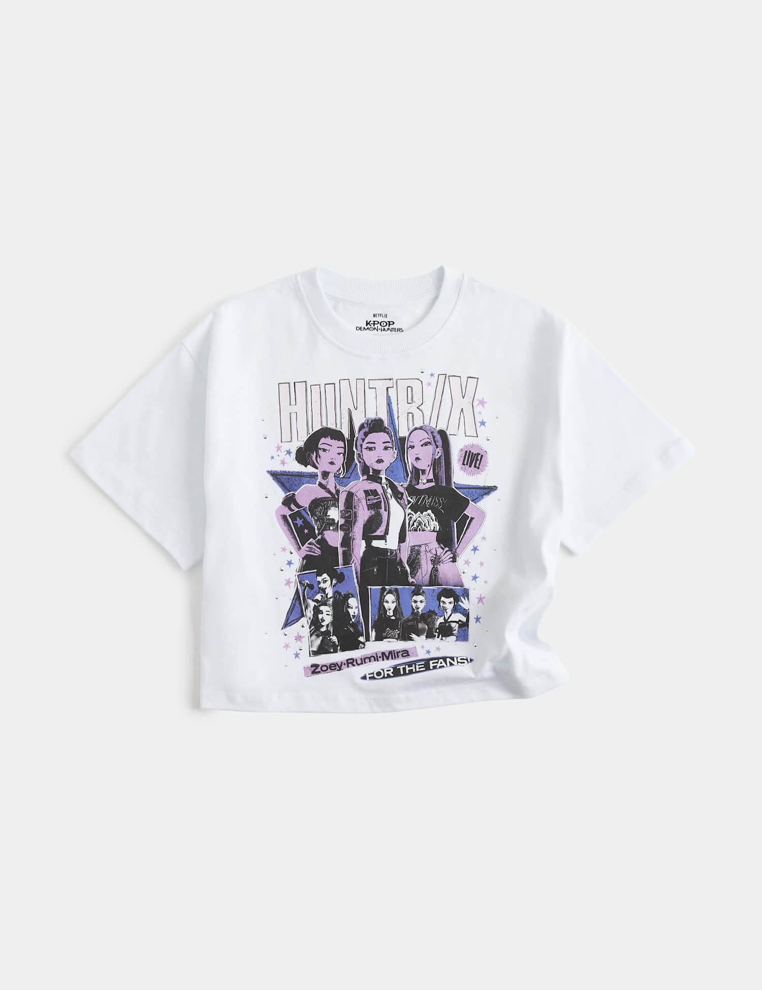 M&S Pure Cotton K-Pop Demon Hunters� T-Shirt (6-16 Yrs) Ivory