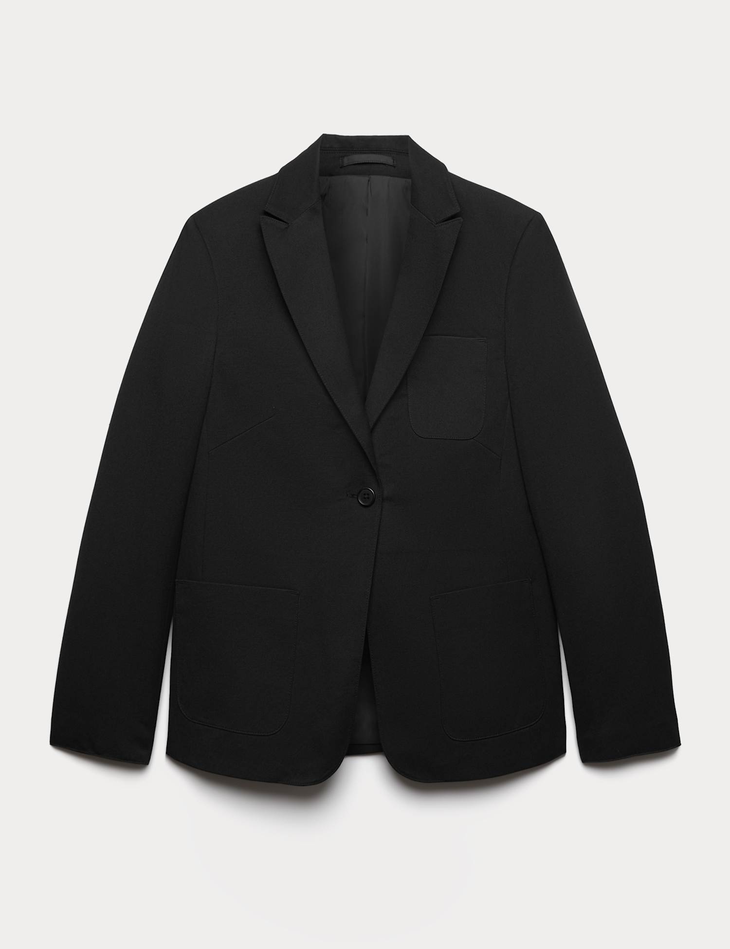 M&S Senior Girls' Slim Fit Blazer School Blazer (9-18 Yrs) Black