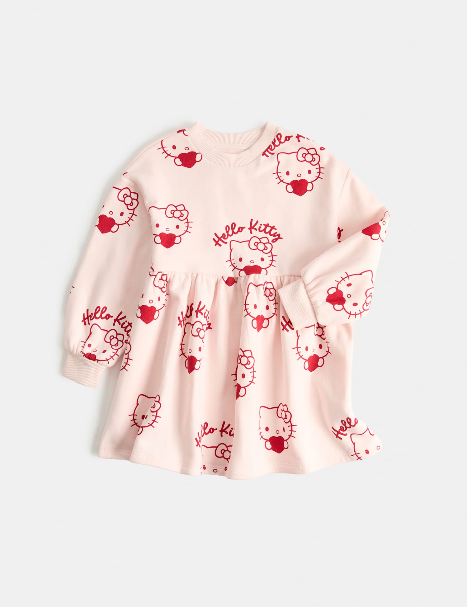 M&S Cotton Rich Hello Kitty� Sweatshirt Dress (2-8 Yrs) Multi