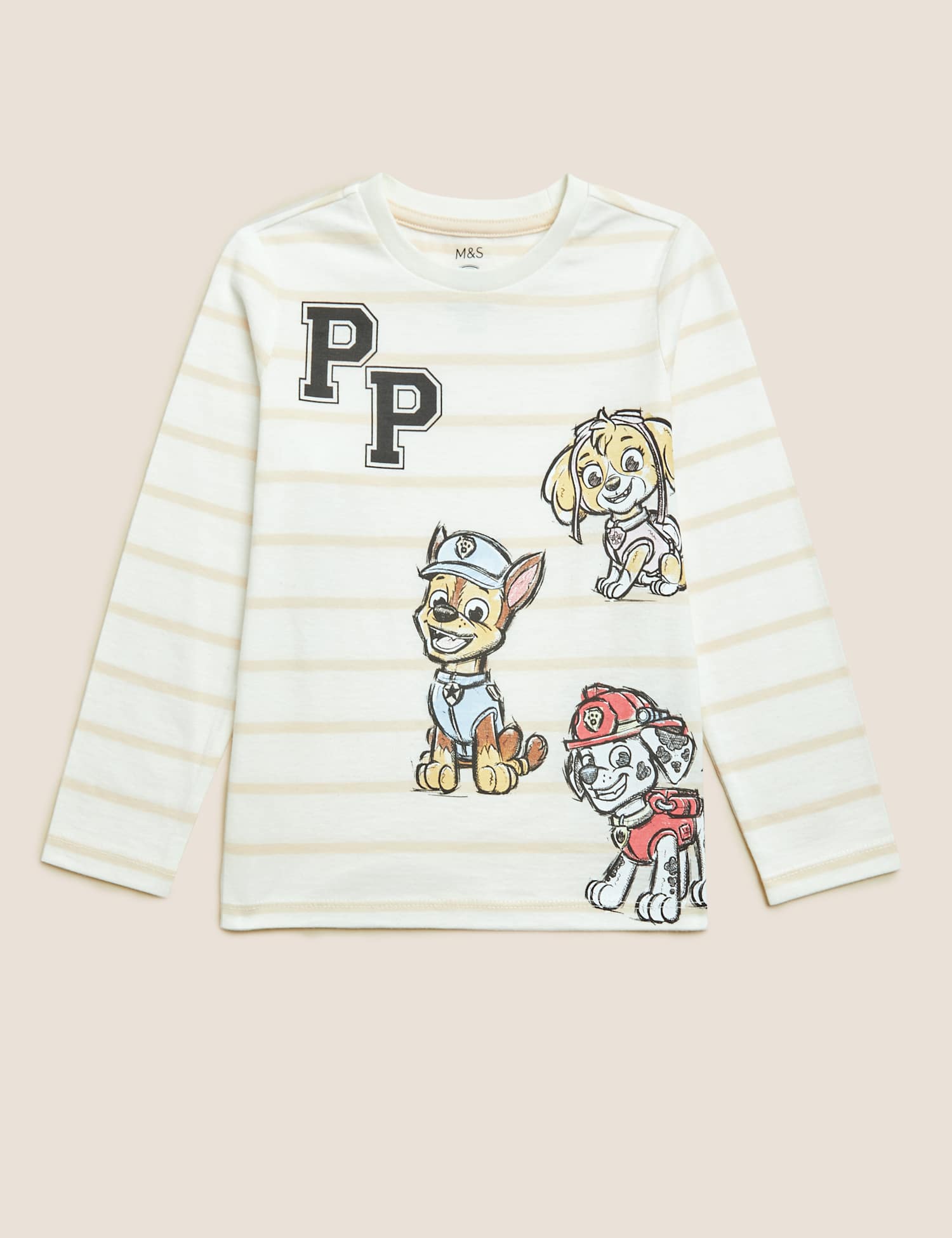 M&S Pure Cotton PAW Patrol� Top (2-7 Yrs) White