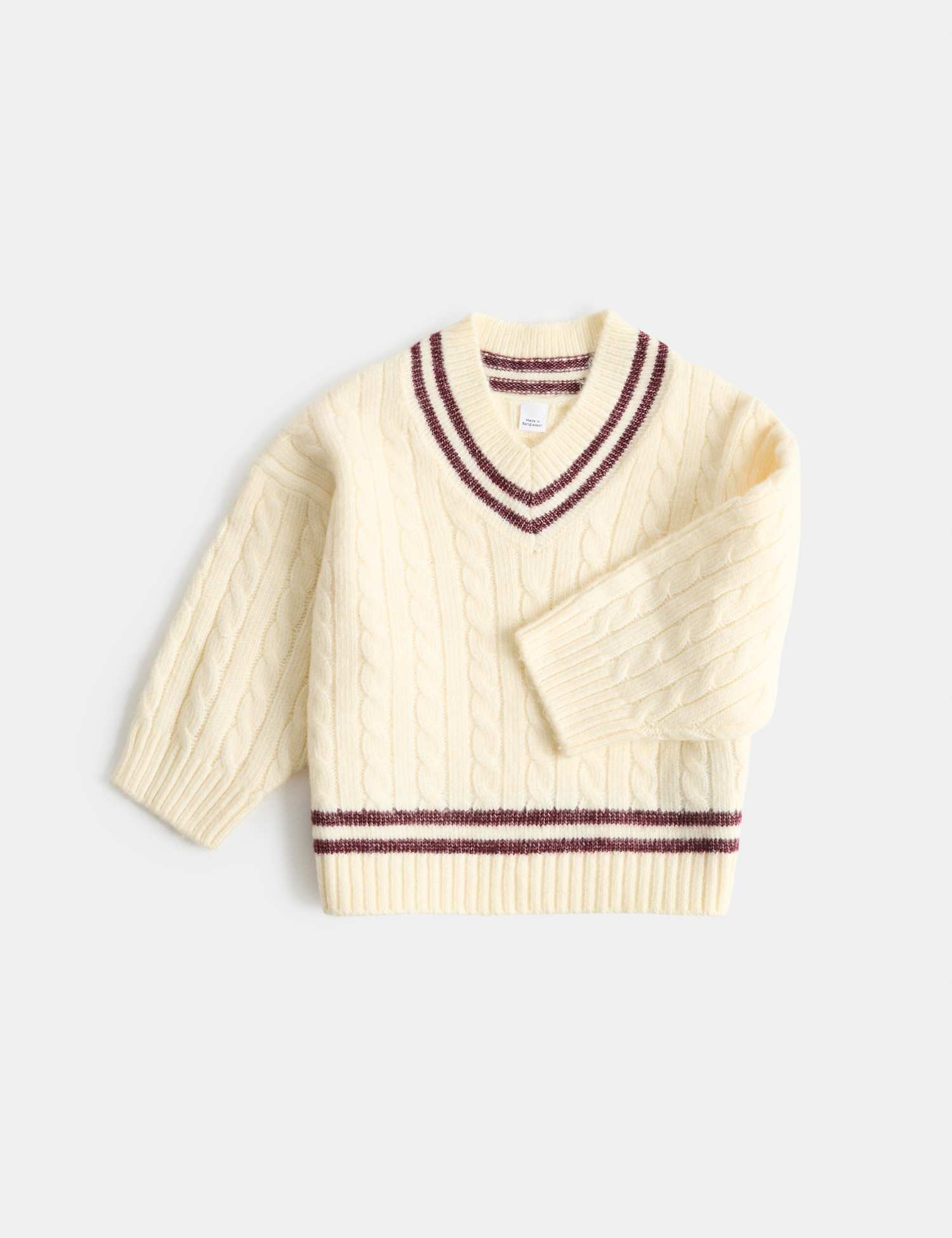 M&S Cricket Jumper (0-5 Yrs) Cream Mix