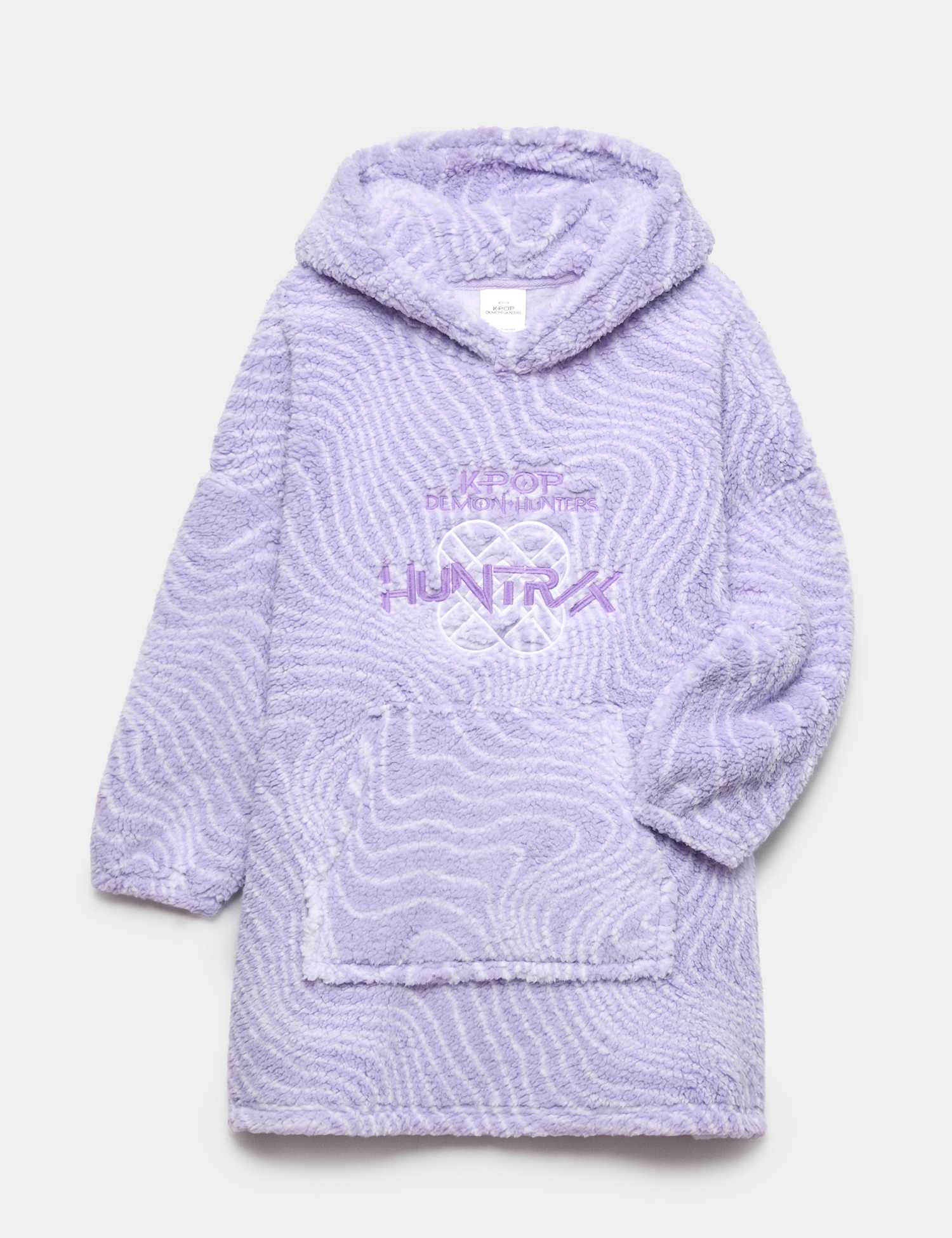 M&S Kids' Fleece KPop Demon Hunters� Hoodie (6-16 Yrs) Lilac Mix