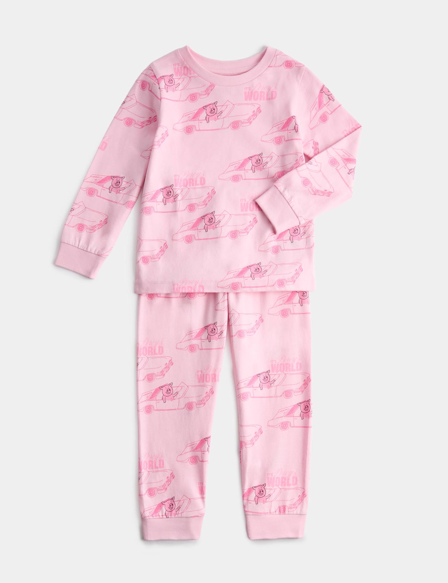 Percy Pig� Kids' Pure Cotton Percy Pig� Pyjamas (1-16 Yrs) Ecru Mix