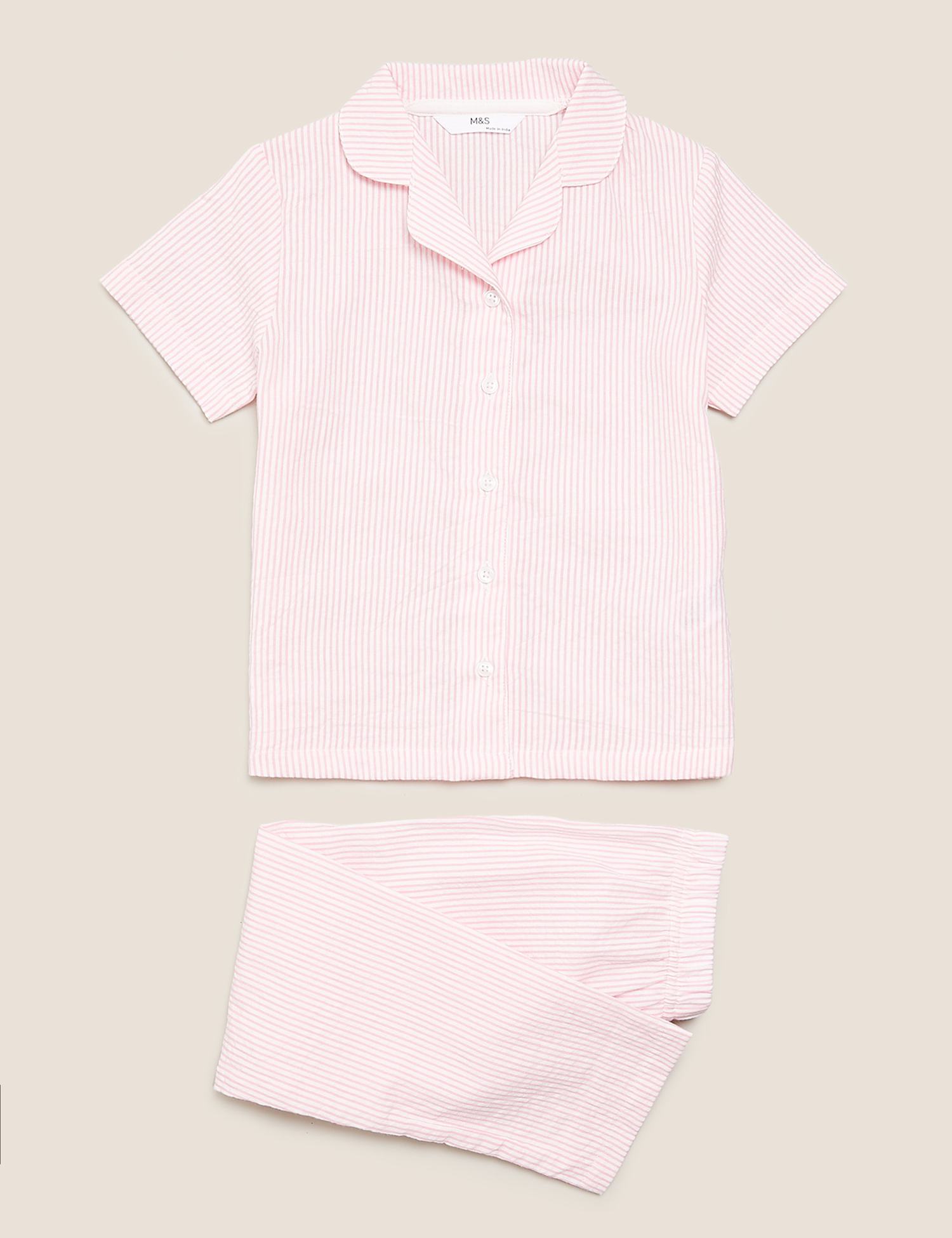 M&S H TG Woven Revere Pyjama Multi