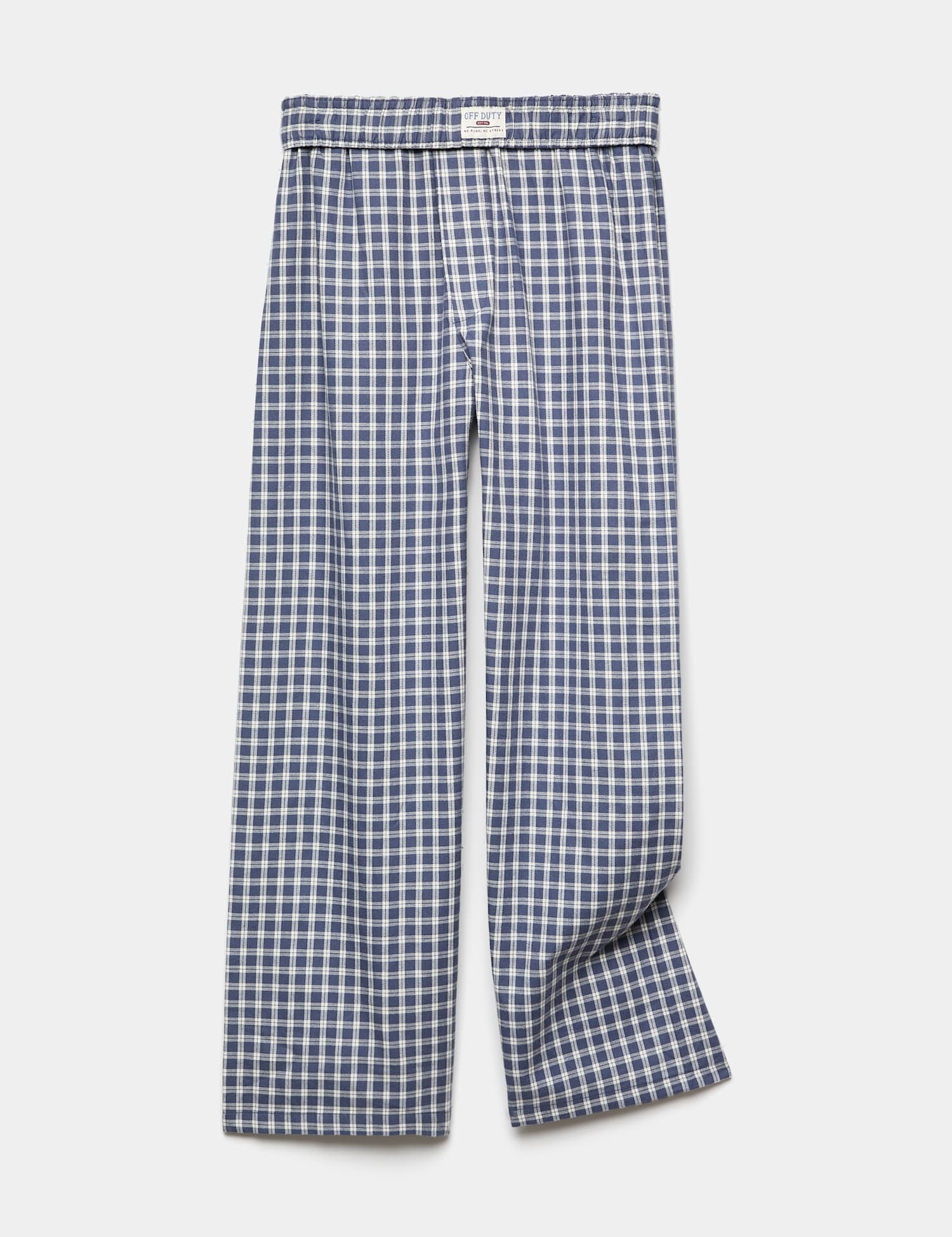 M&S Pure Cotton Checked Woven Pyjama Bottoms (6-16 Yrs) Blue