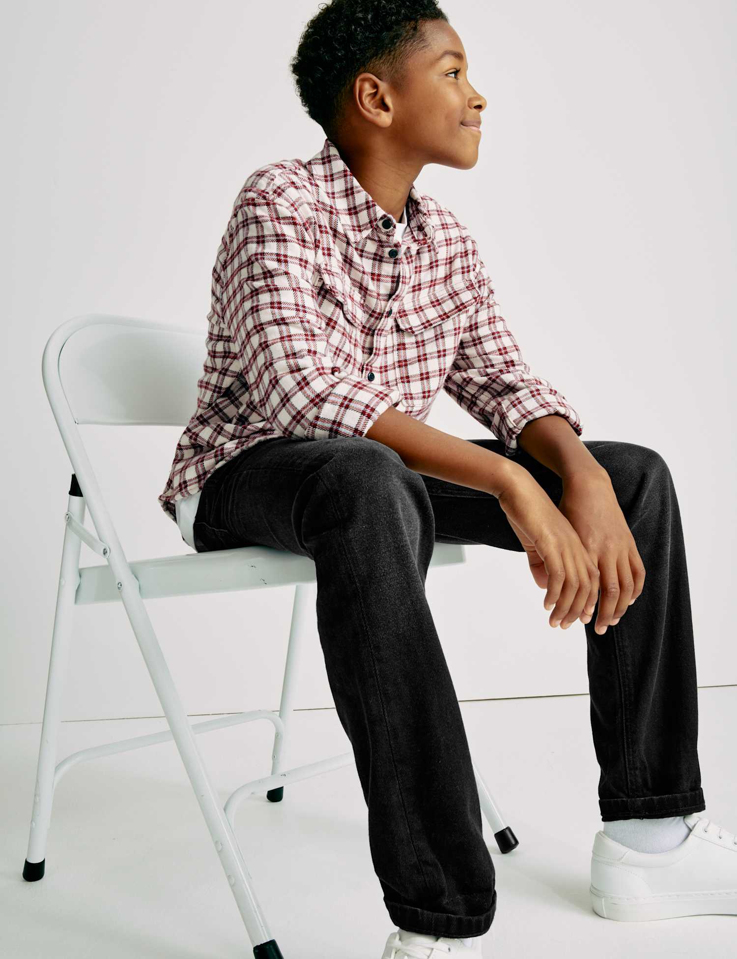 M&S Pure Cotton Relaxed Fit Jeans (6-16 Yrs) Black