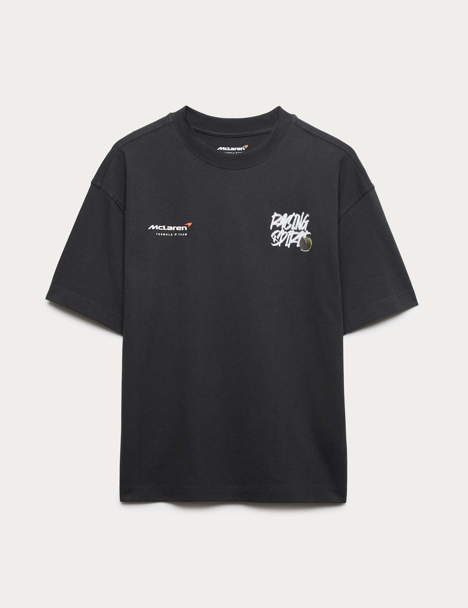 M&S Pure Cotton McLaren� Graphic T-Shirt (6-16 Yrs) Black