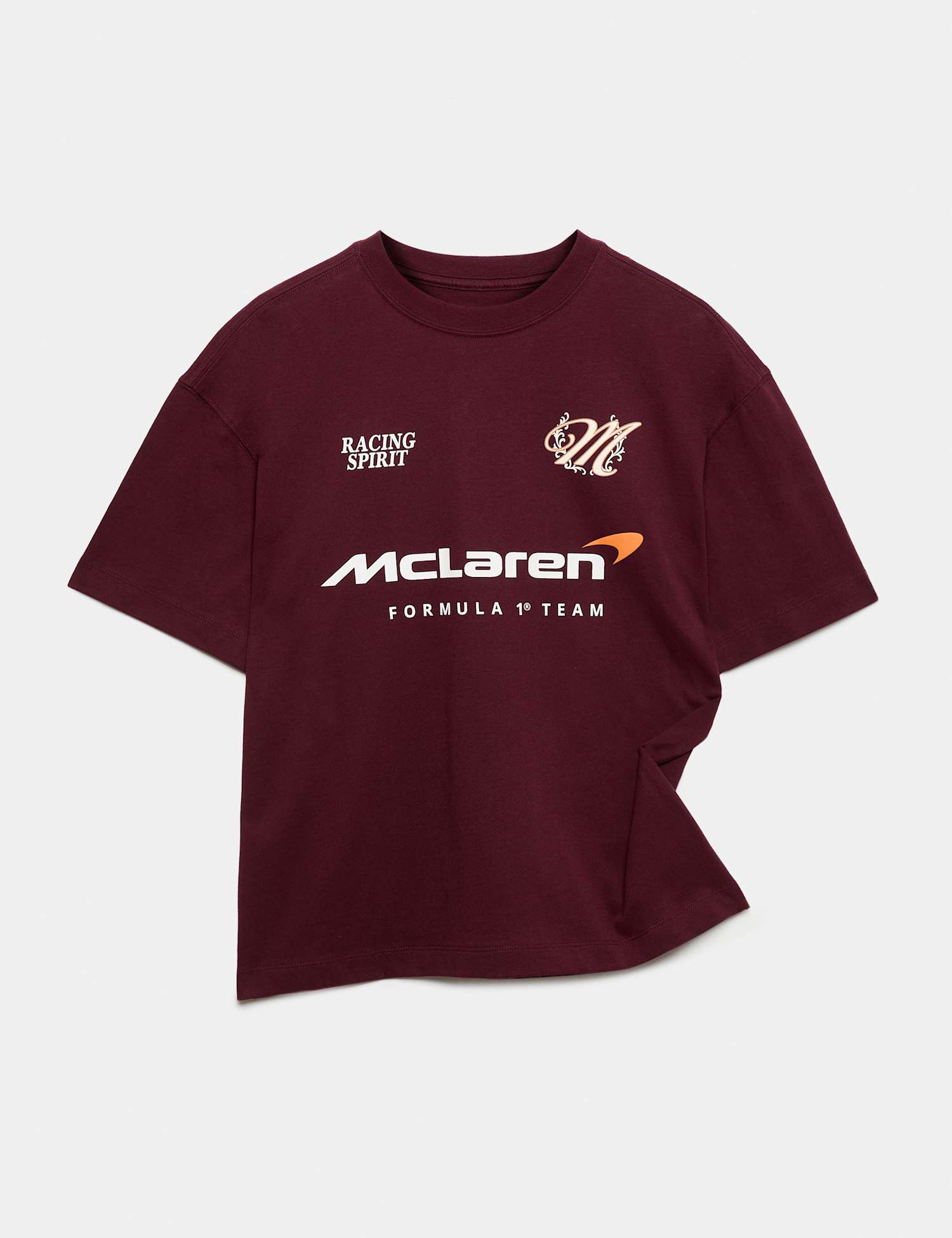 M&S Pure Cotton McLaren� T-Shirt (6-16 Yrs) Burgundy