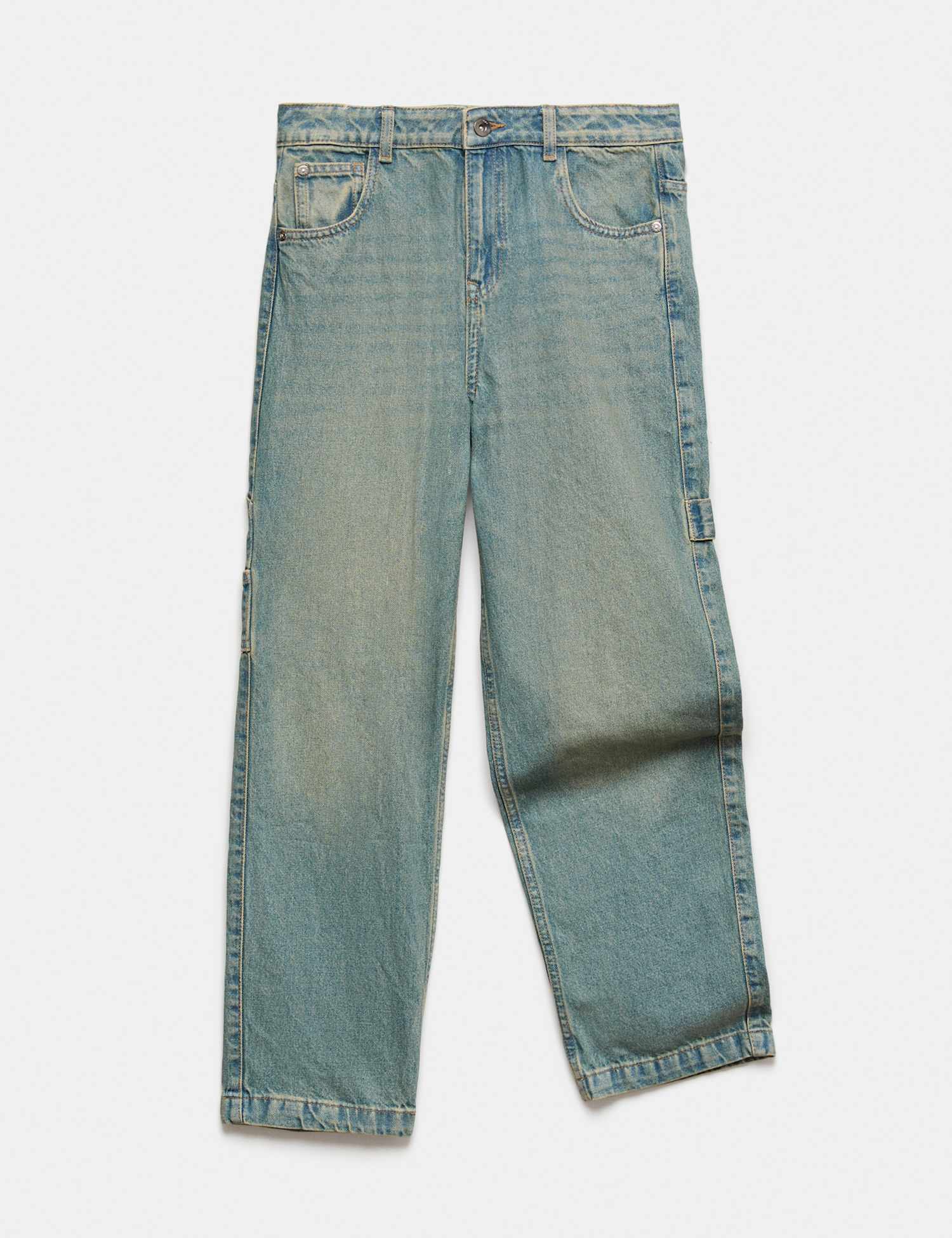 M&S Pure Cotton Baggy Carpenter Jeans (6-16 Yrs) Tint