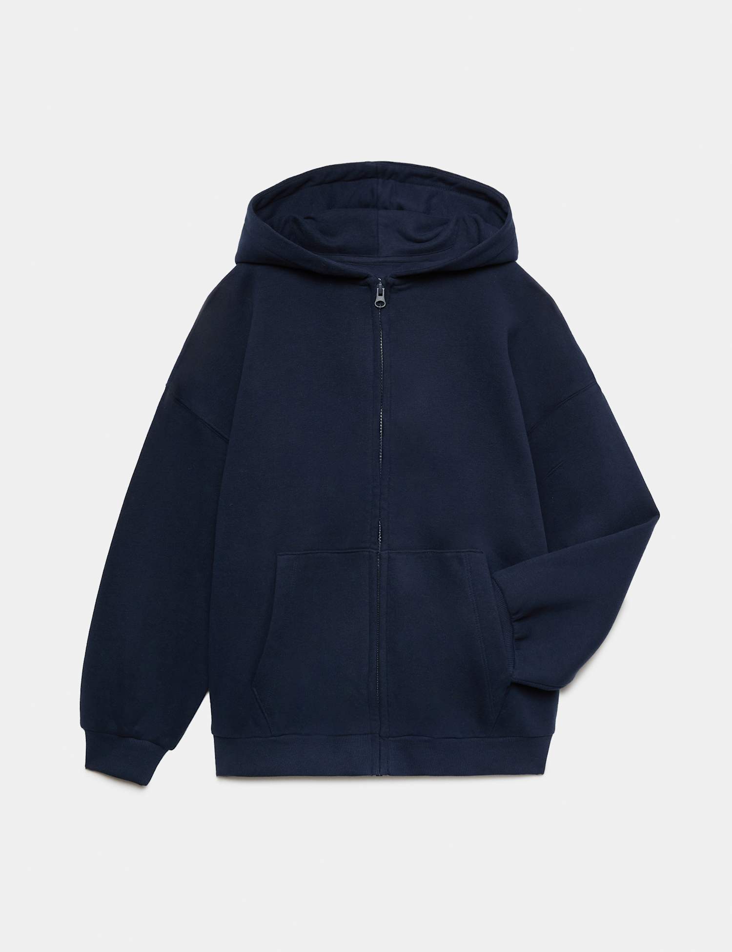 M&S Cotton Rich Plain Hoodie (6-16 Yrs) Indigo
